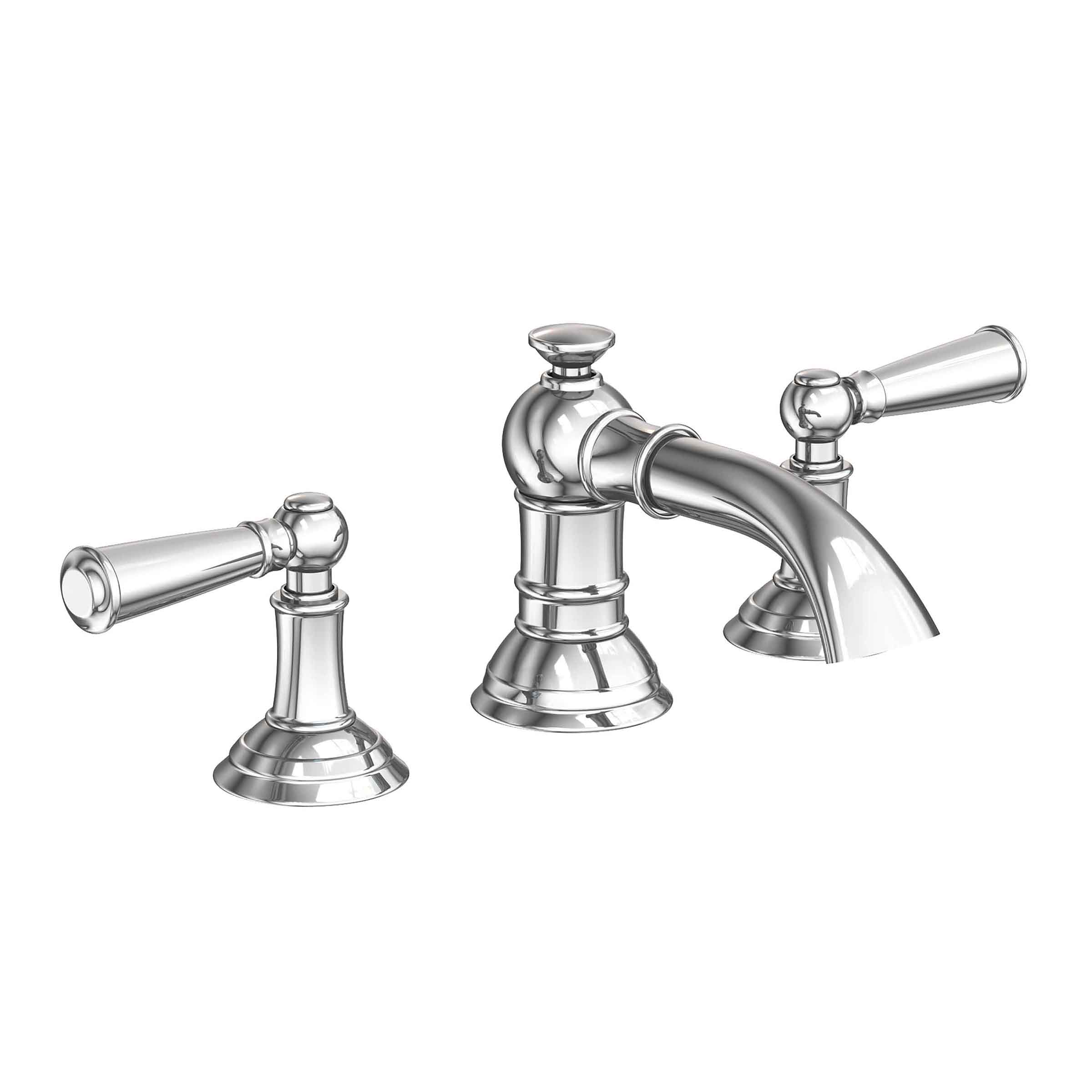 polished chrome lavatory faucet