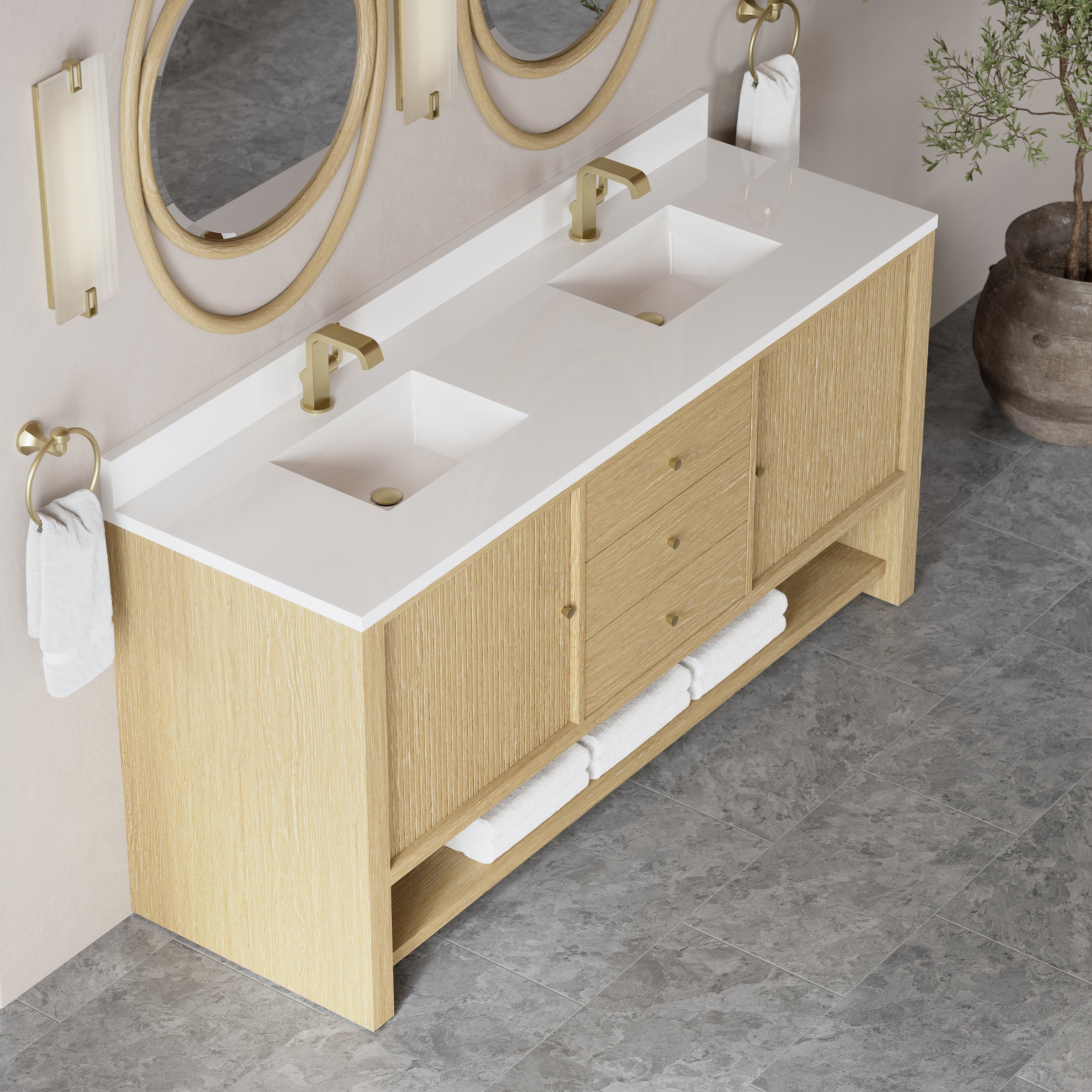 sunwashed oak vanity