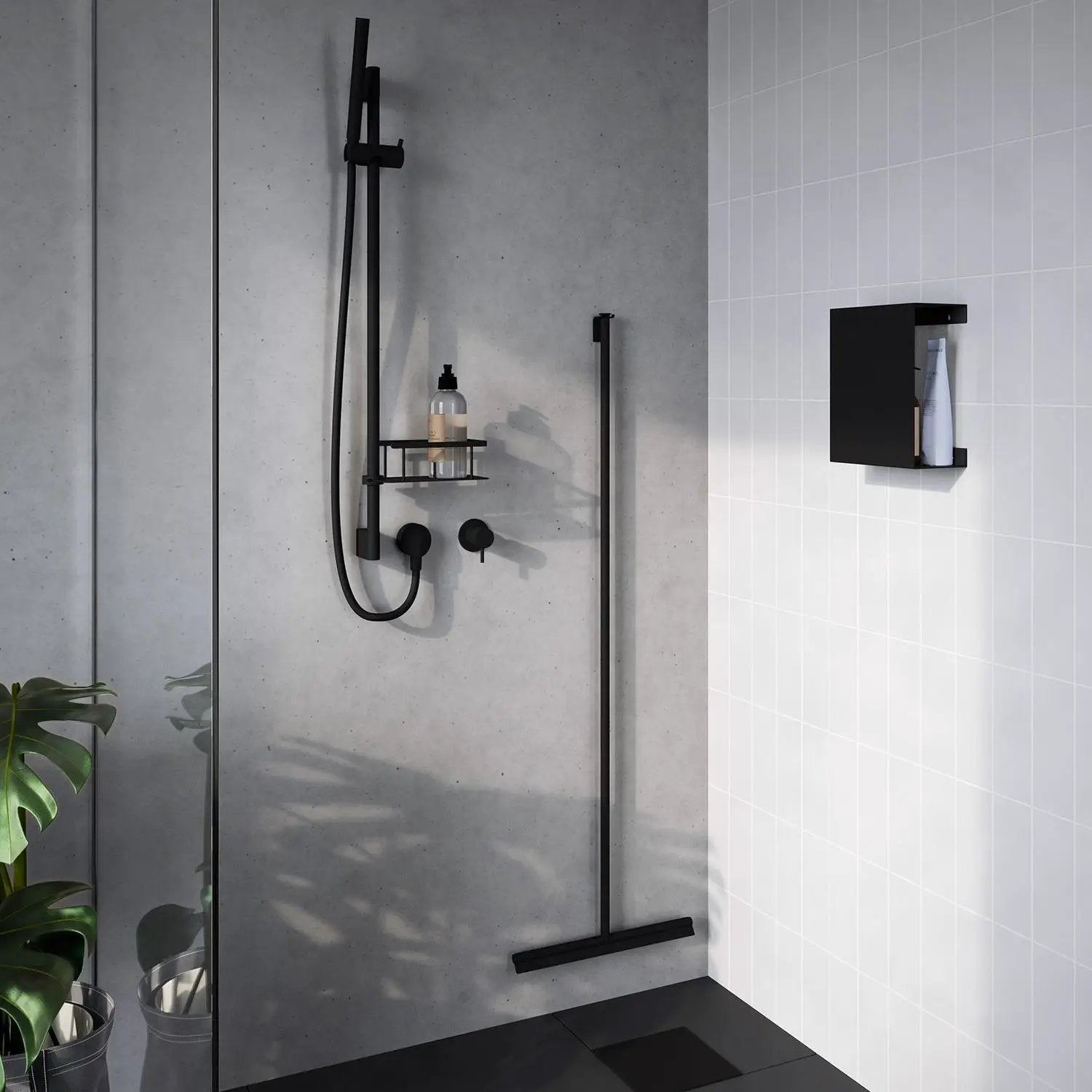chromed shower basket