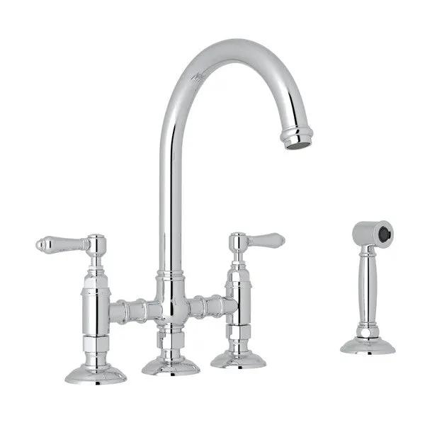 polished chrome kitchen faucet