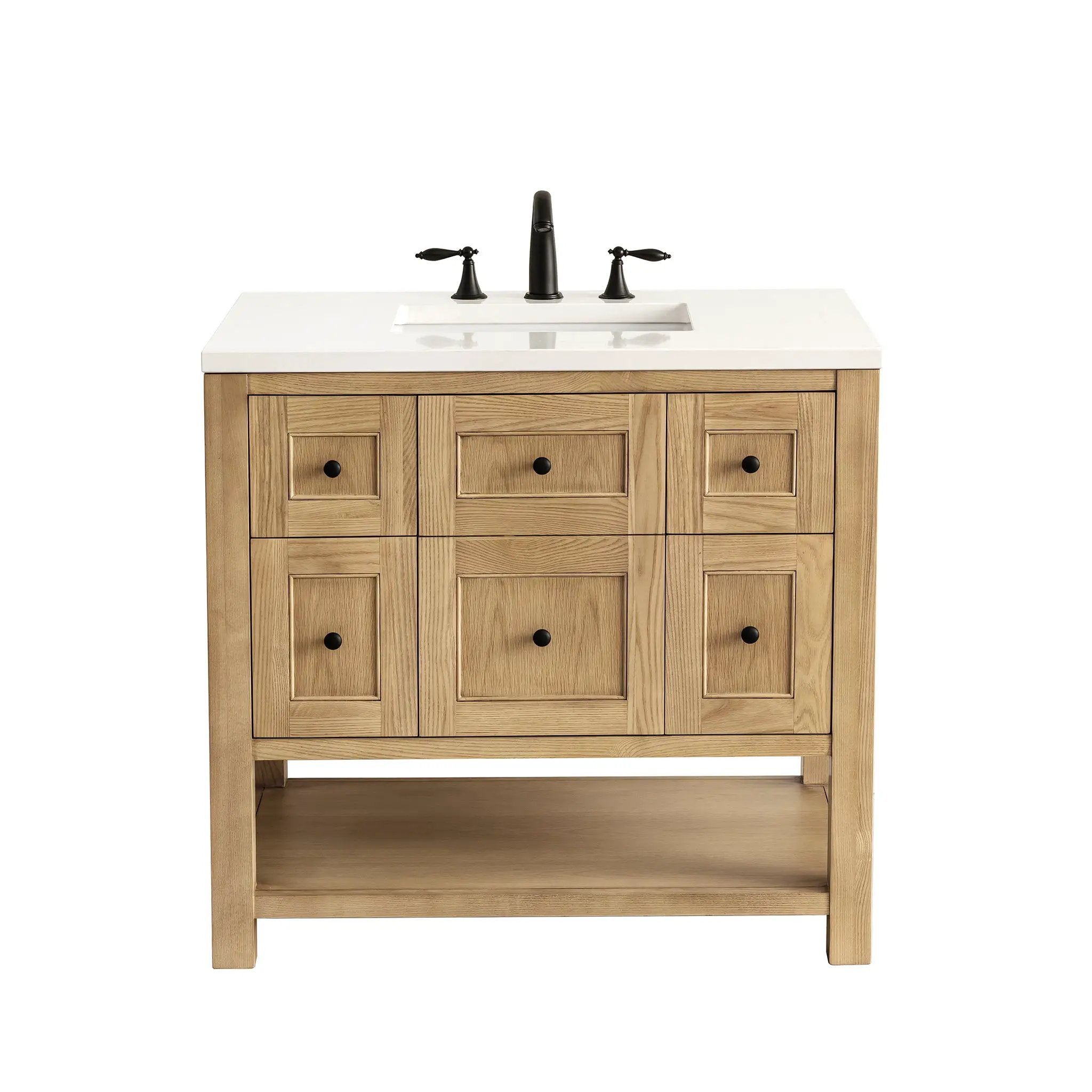 James Martin Breckenridge 36" Single Vanity Set - Light Natural Oak by James Martin Vanities