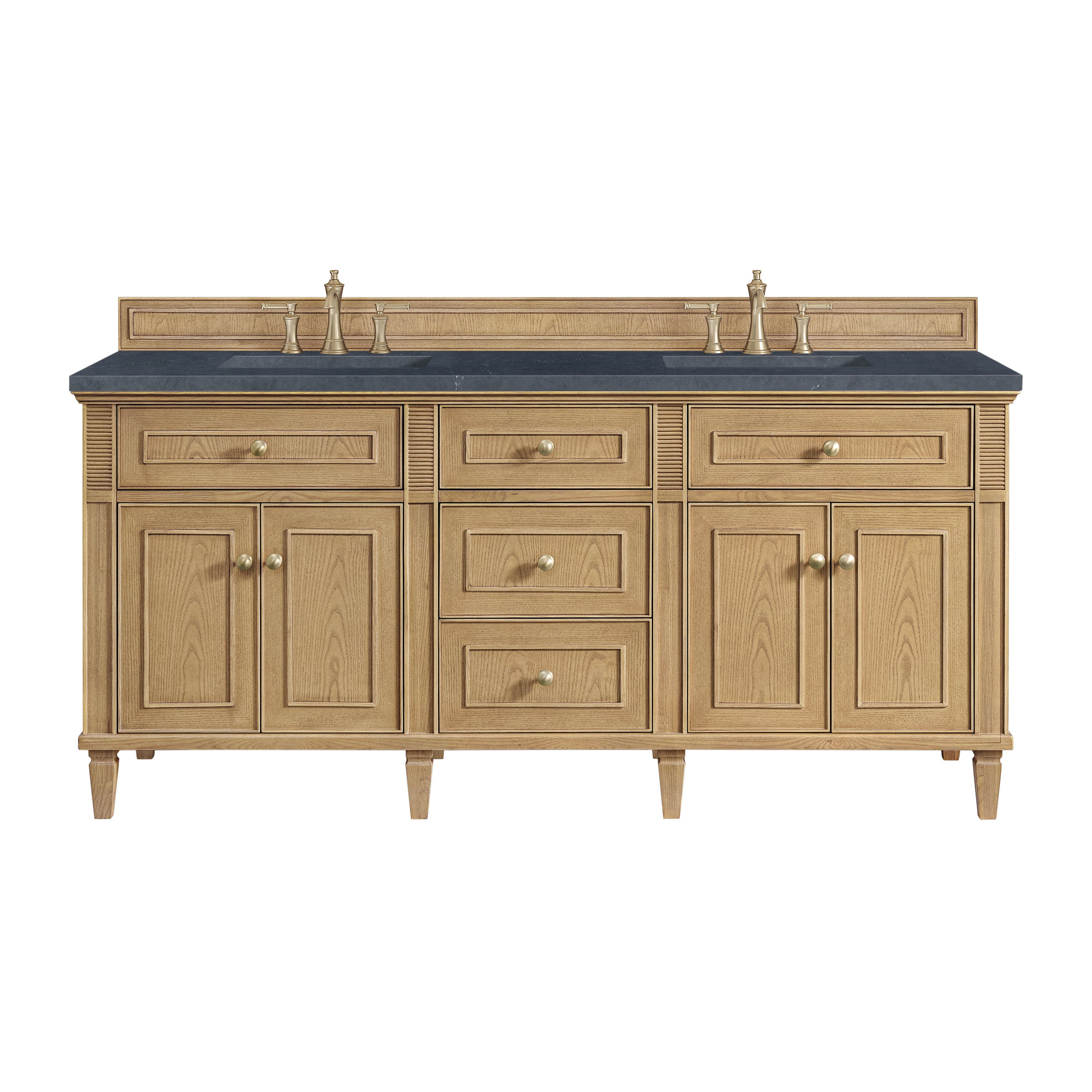 James Martin Vanities Lorelai 72" Double Vanity - Light Natural Oak