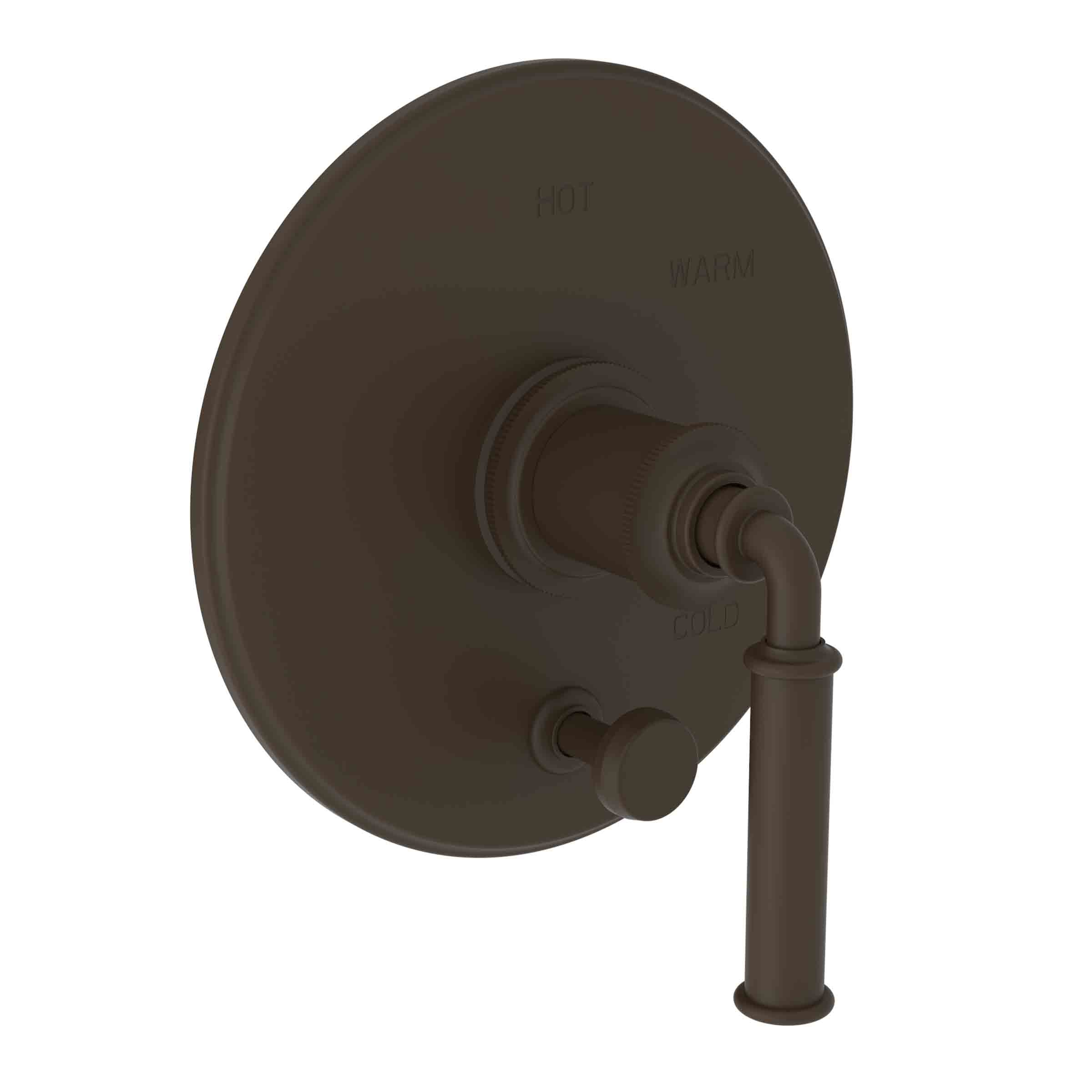 Newport Brass Taft Balanced Pressure Tub & Shower Diverter Plate with Handle. Less Showerhead, arm and flange.