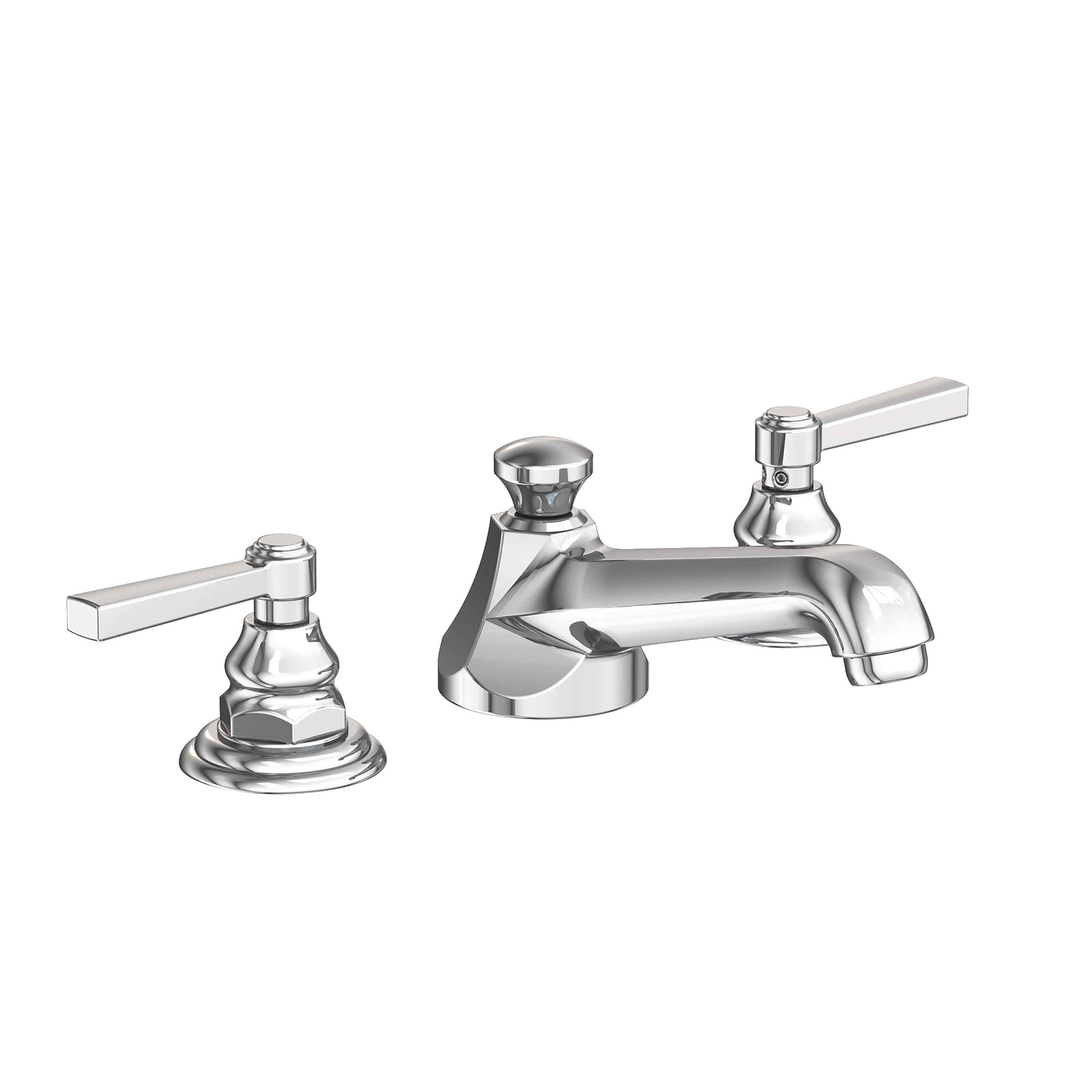 polished chrome lavatory faucet