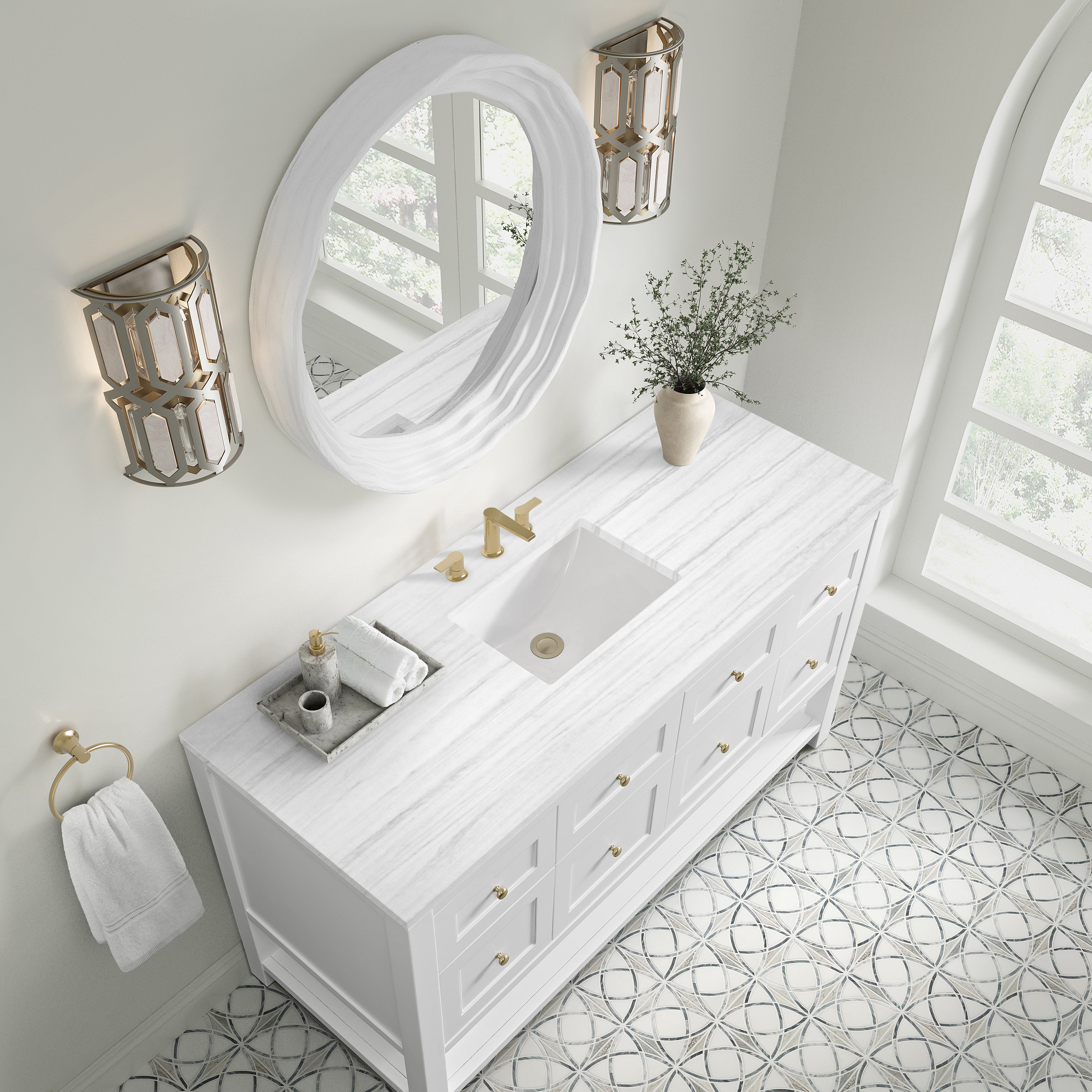 arctic fall solid surface top vanity