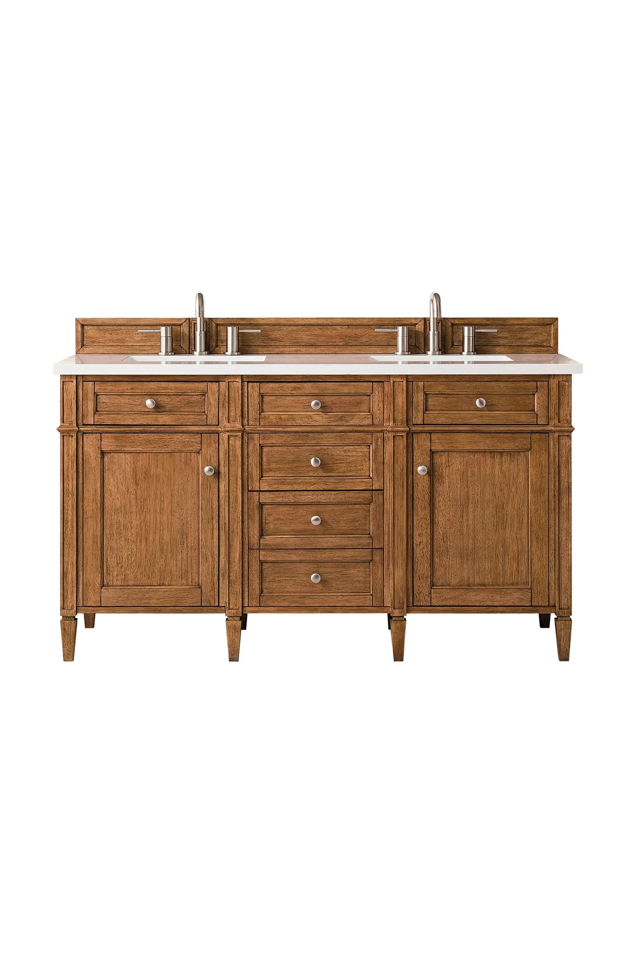 James Martin Brittany 60" Double Vanity Set - Saddle Brown by James Martin Vanities