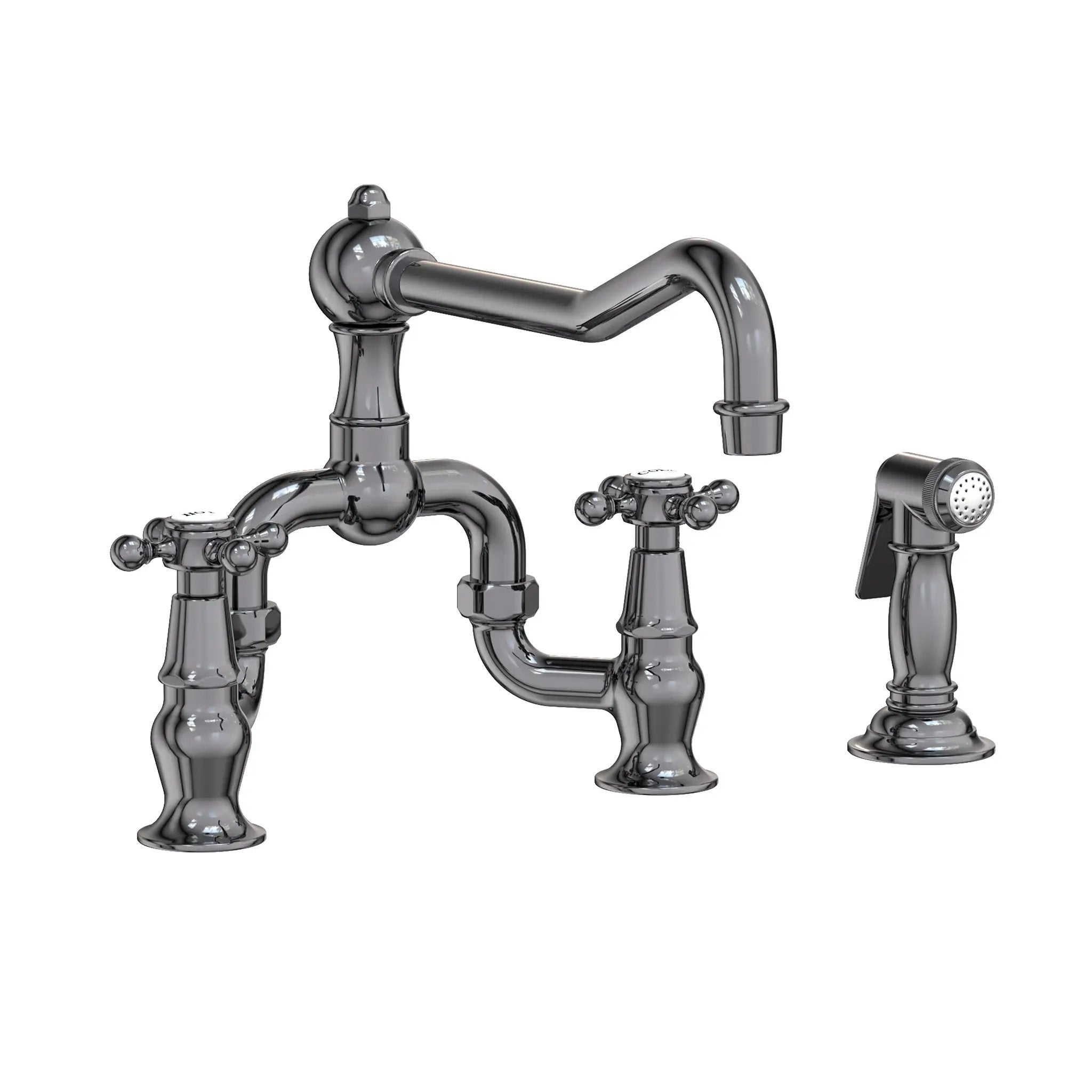 Newport Brass Chesterfield Kitchen Bridge Faucet with Side Spray by Newport Brass