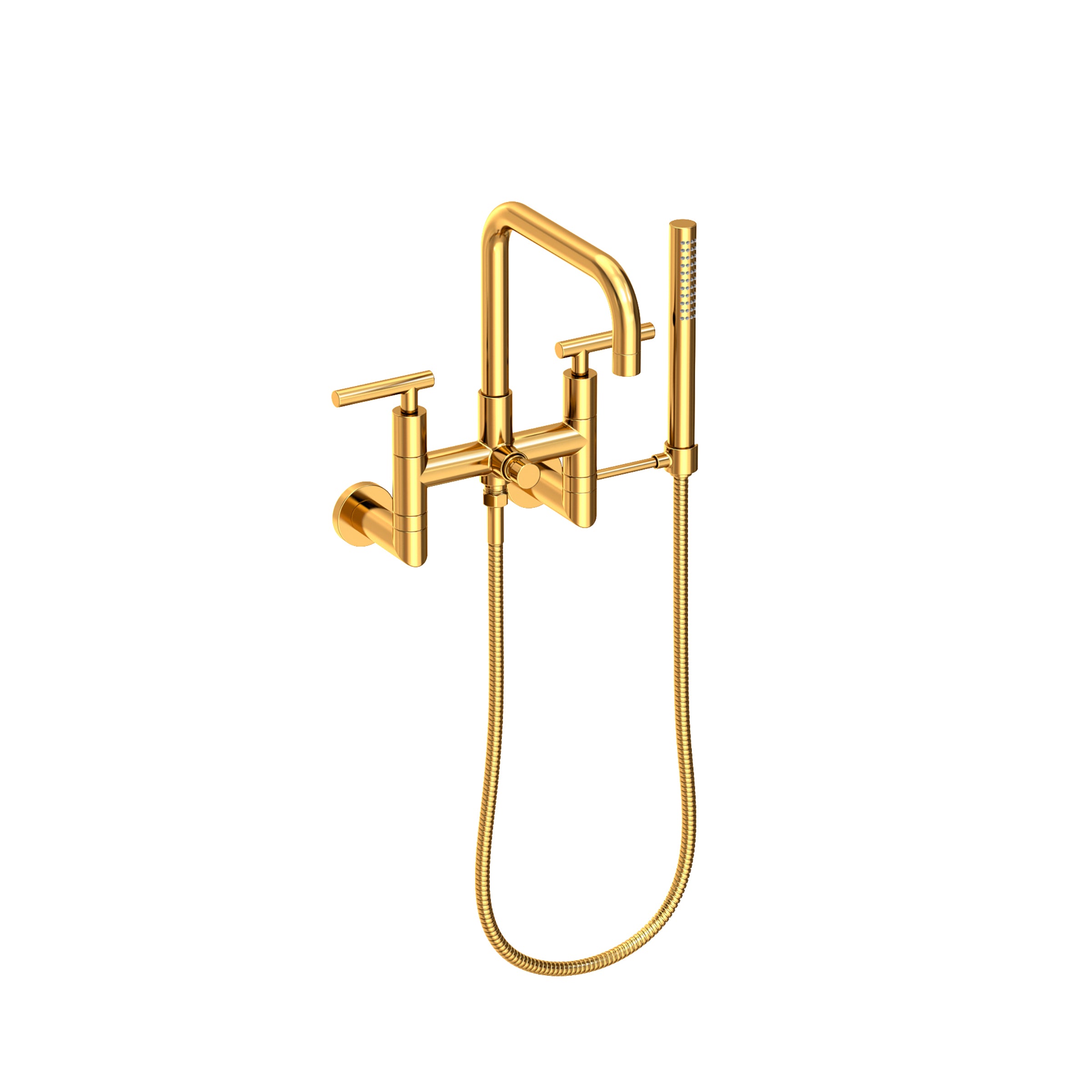 Newport Brass East Square Exposed Tub & Hand Shower Set - Wall Mount