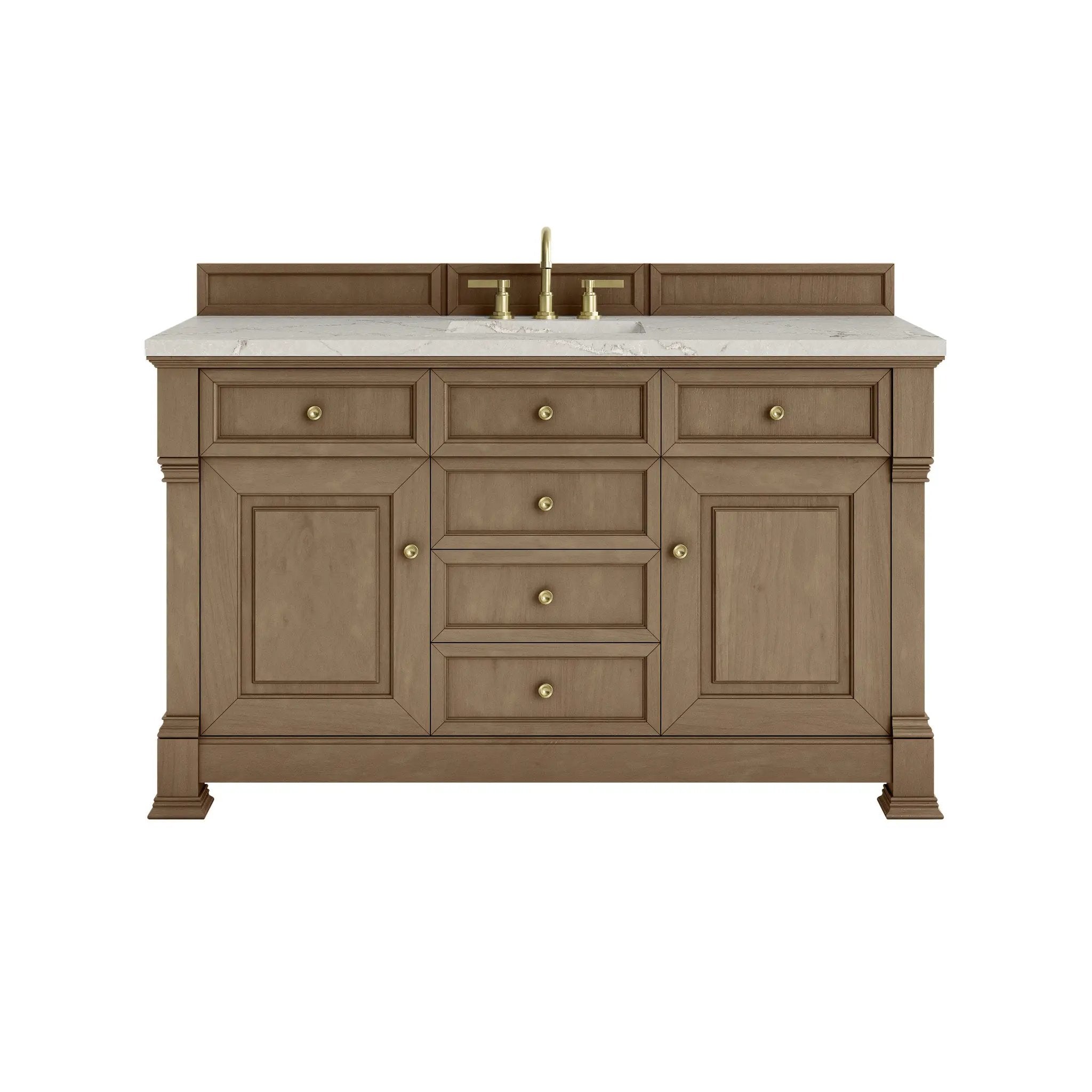 James Martin Brookfield 60" Single Vanity Set - Pecan by James Martin Vanities