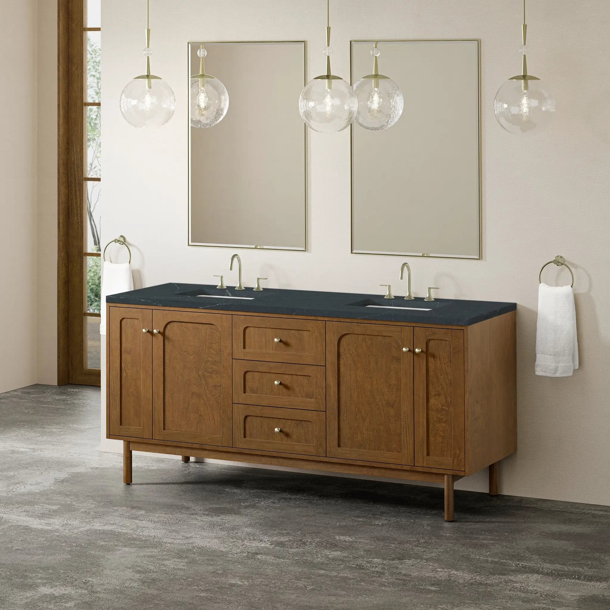 honey oak vanity