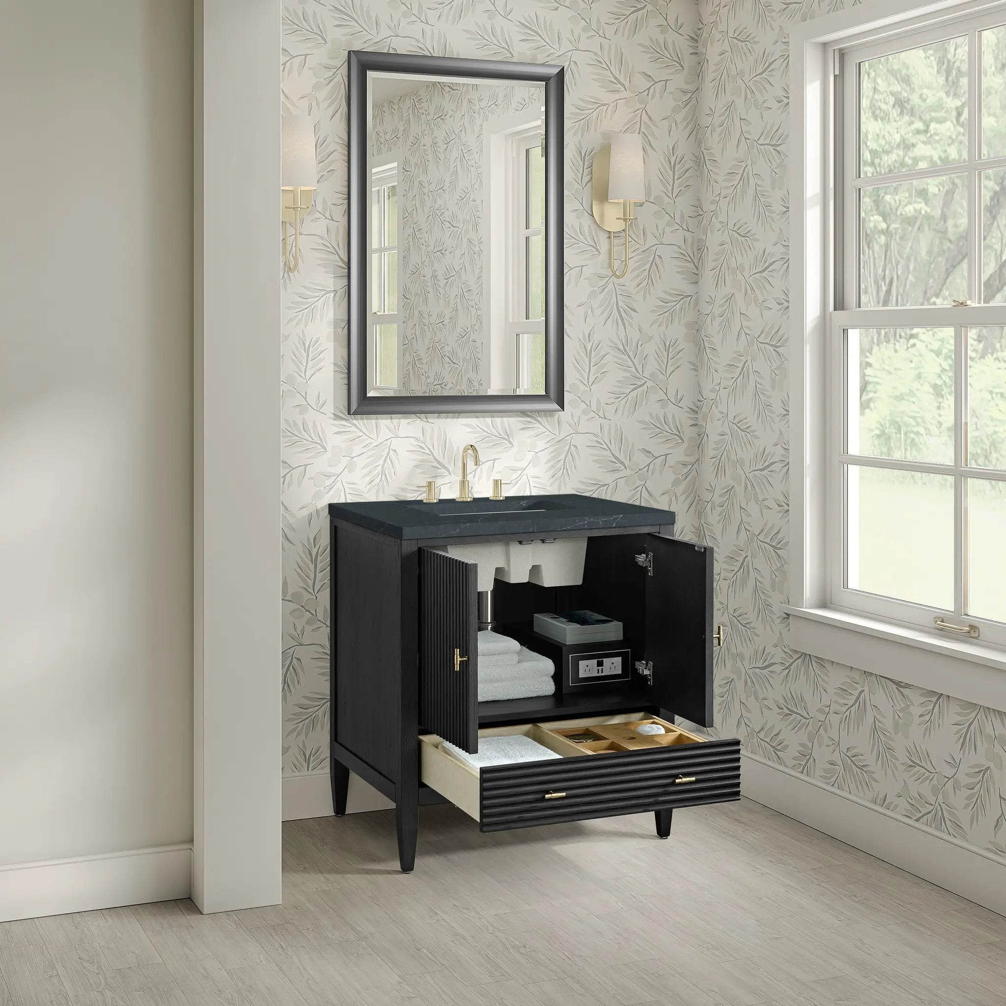 carbon oak vanity