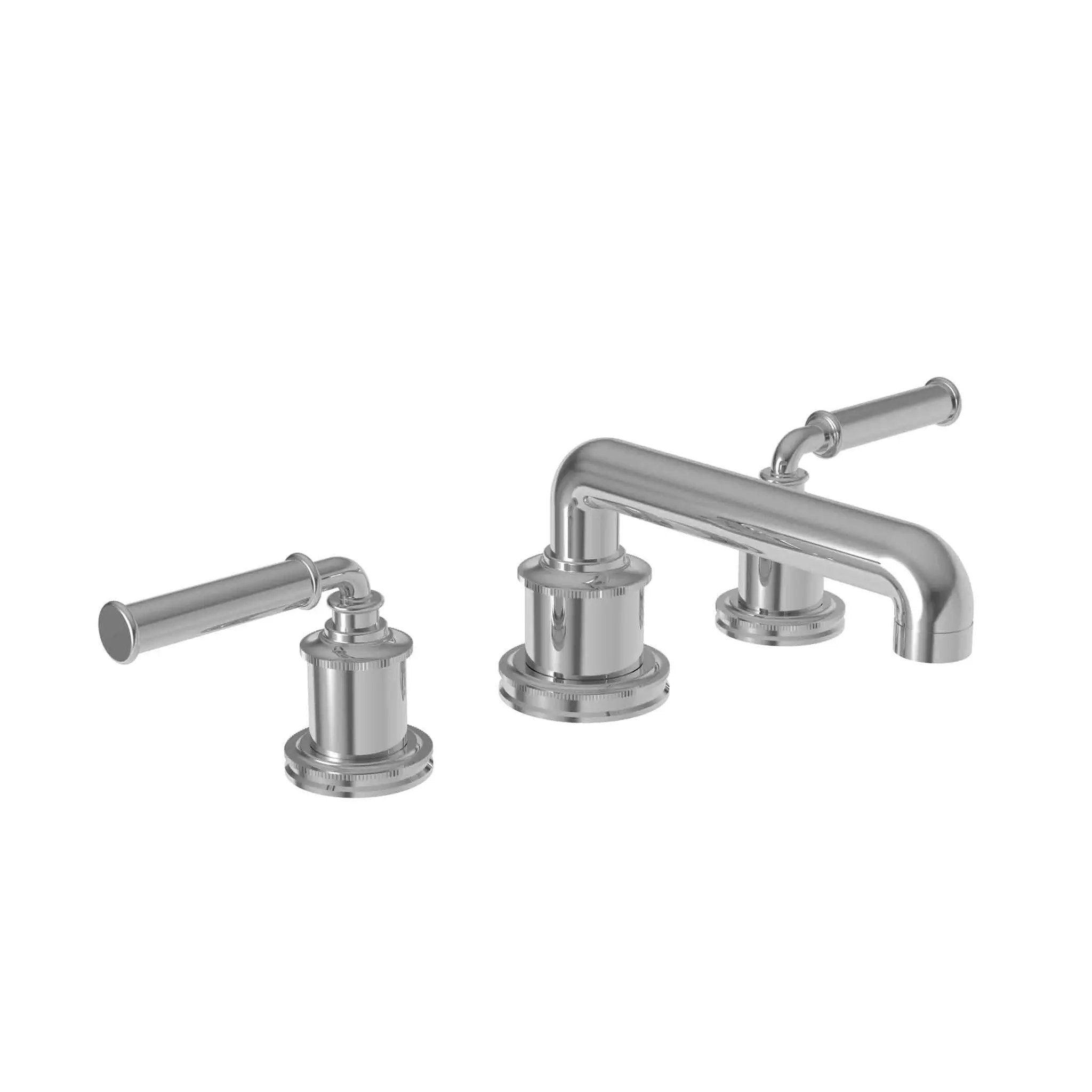 polished chrome lavatory faucet