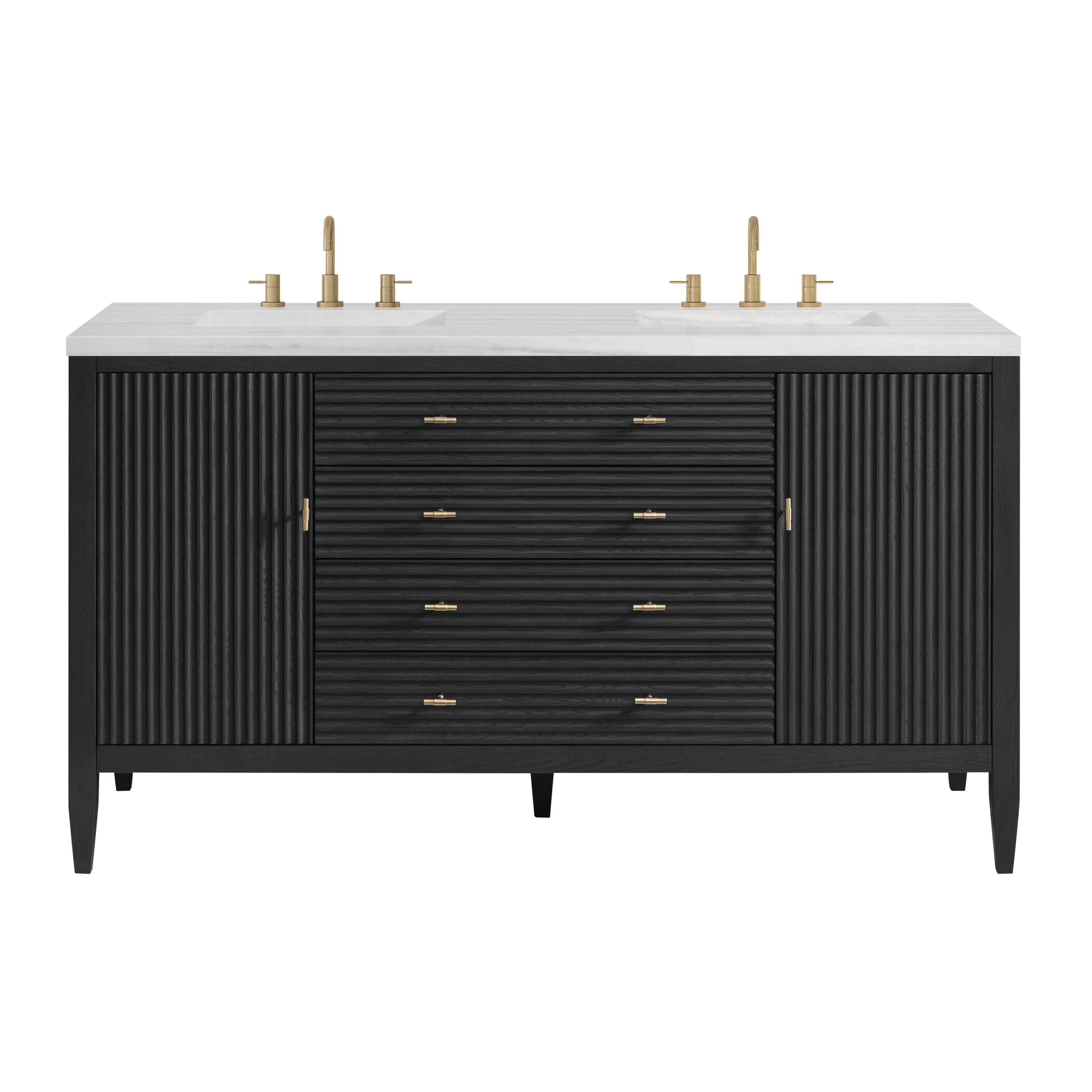 James Martin Myrrin 60" Double Vanity Set - Carbon Oak by James Martin Vanities