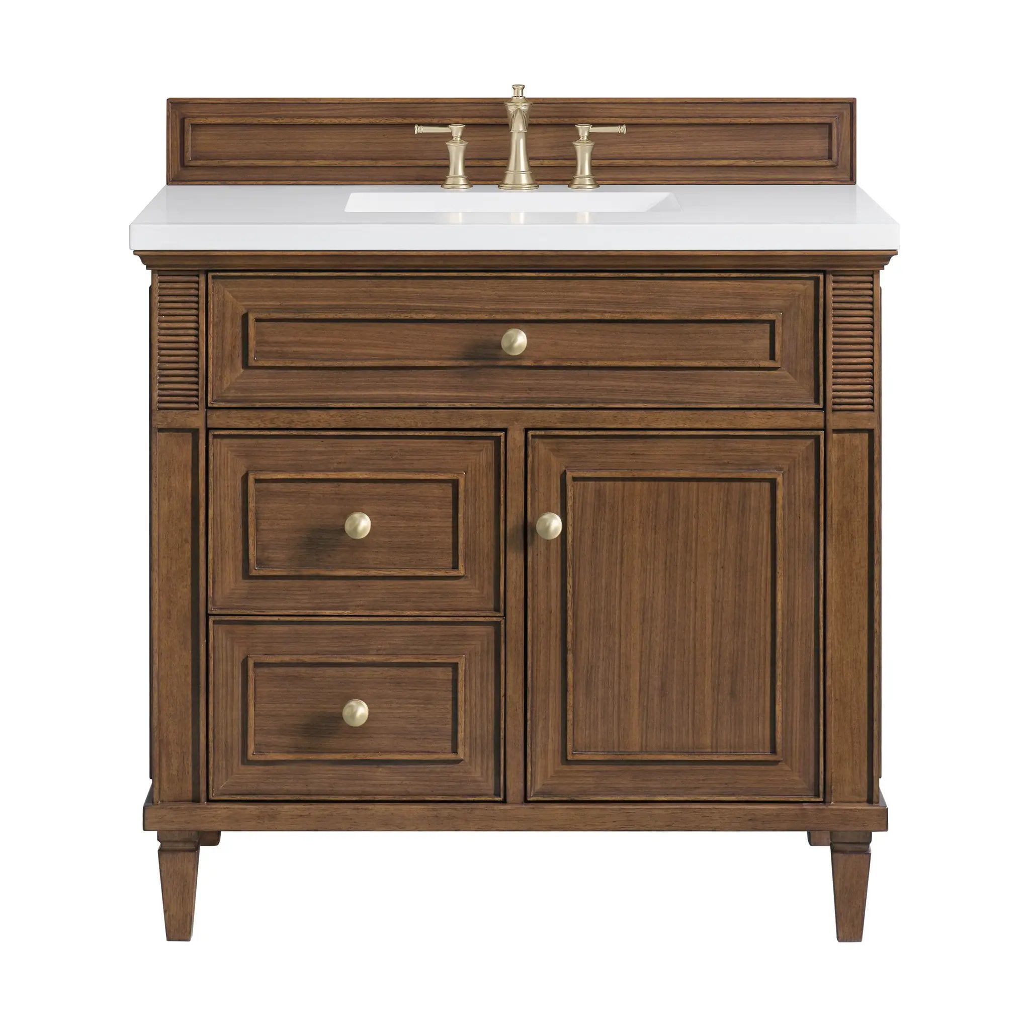 James Martin Lorelai 36" Single Vanity Set - Mid-Century Walnut by James Martin Vanities