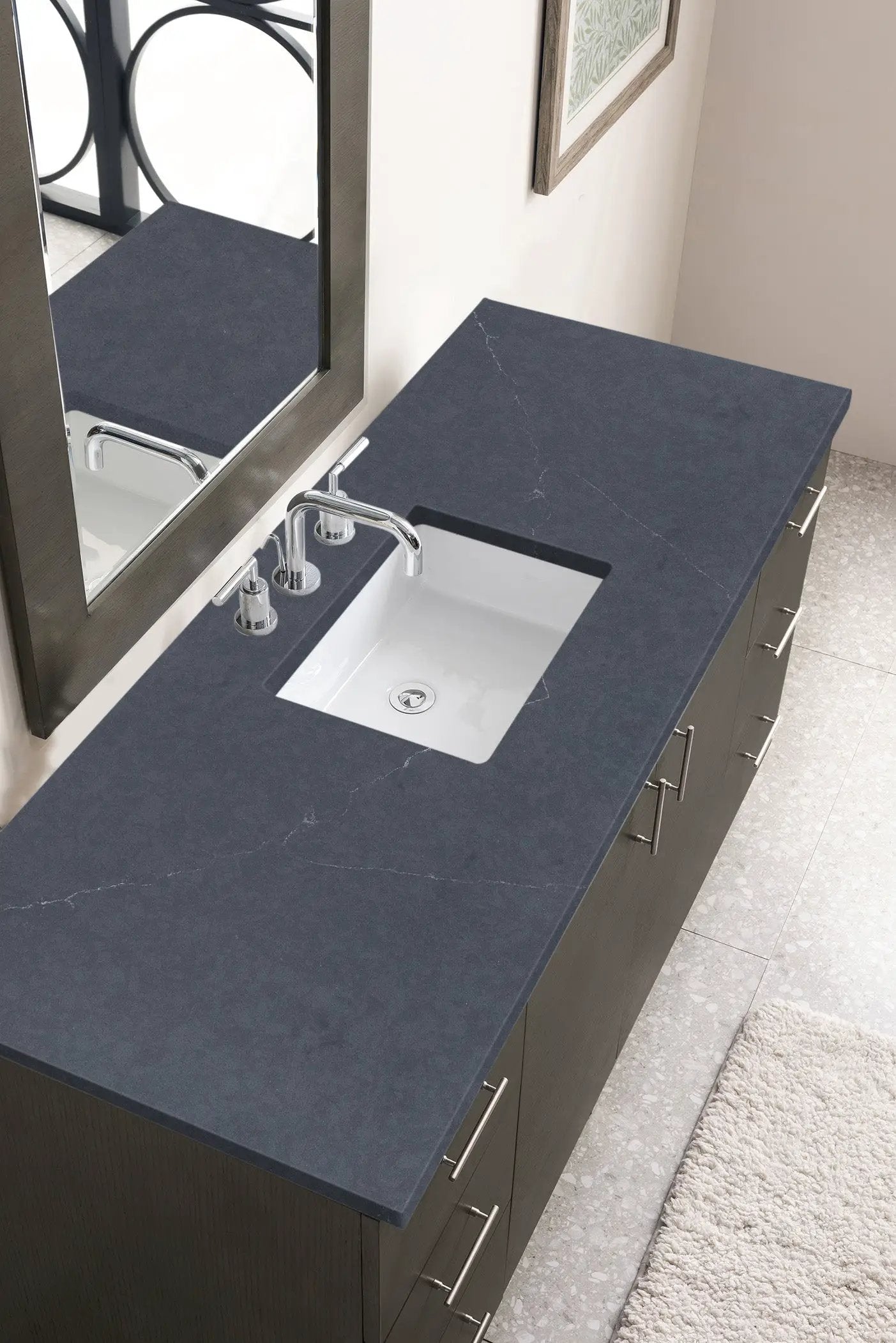 silver oak vanity