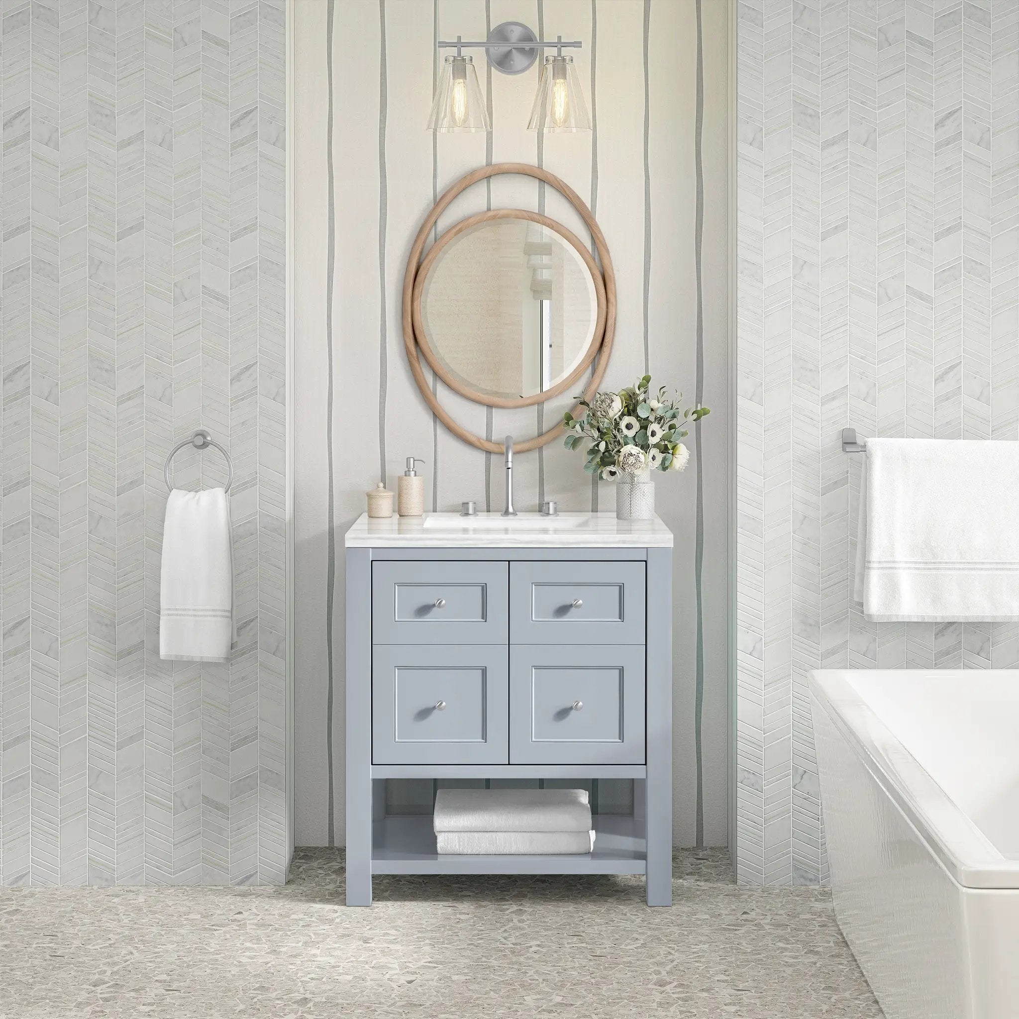 serenity blue vanity