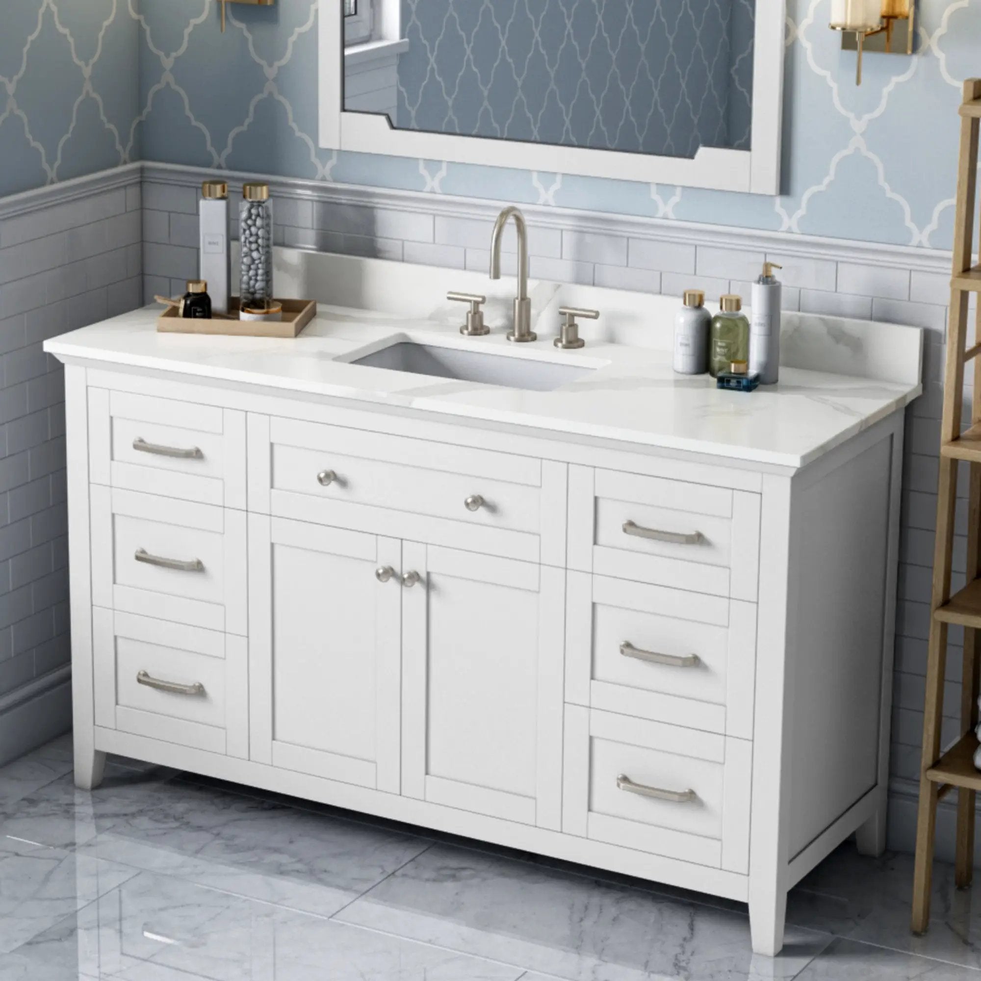 Jeffrey Alexander 60" Chatham Vanity Set by Jeffrey Alexander