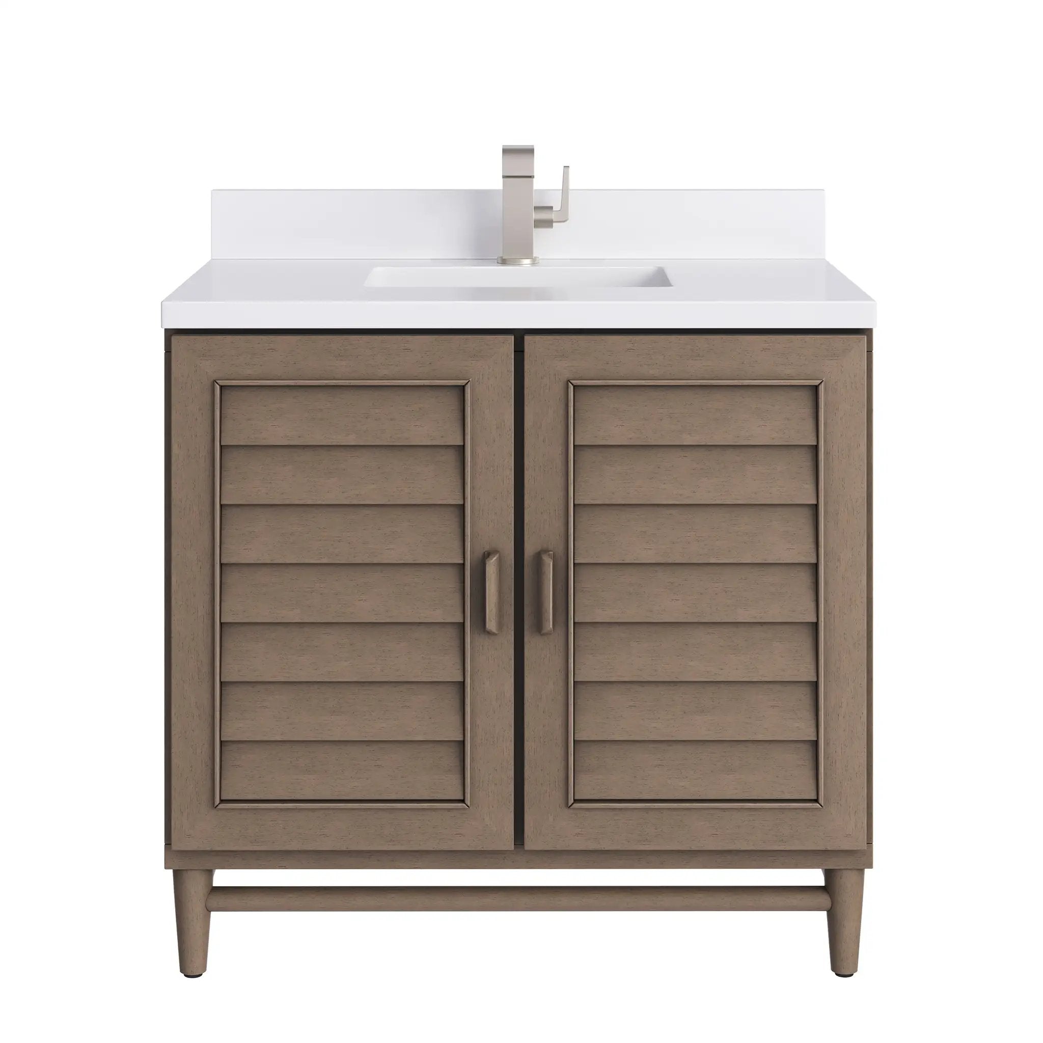 James Martin Portland 36" Single Vanity Set - Whitewashed Walnut by James Martin Vanities