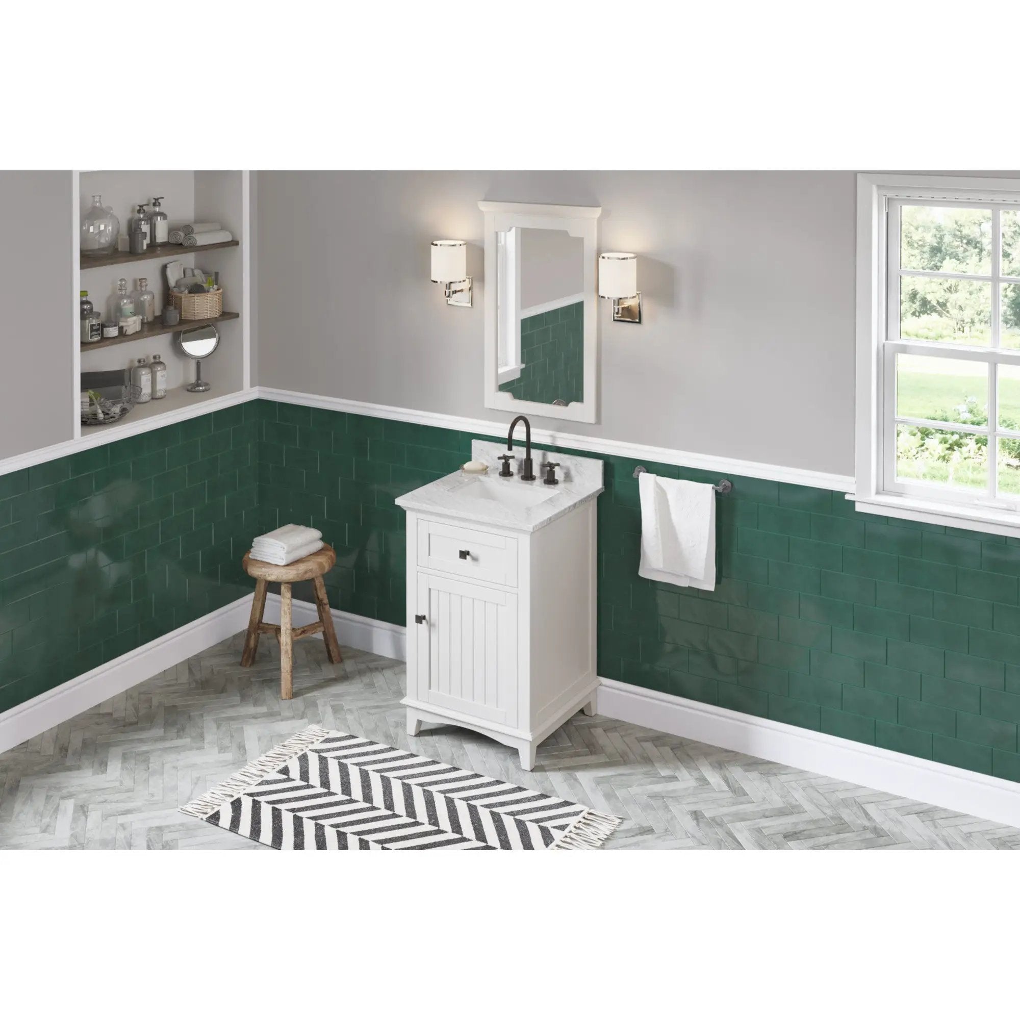 Jeffrey Alexander Chatham 22" W x 1-1/2" D x 34" H Mirror by Jeffrey Alexander