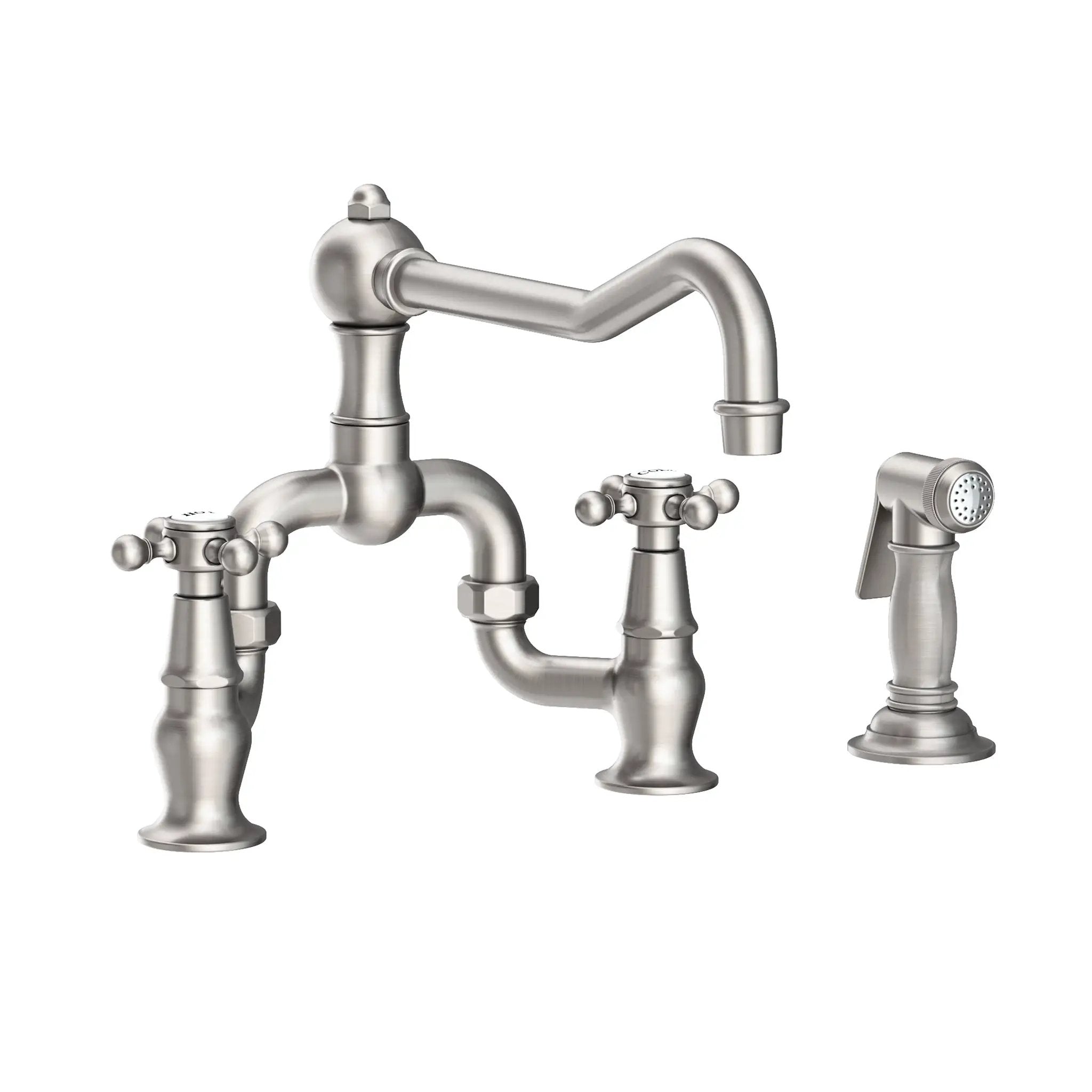 Newport Brass Chesterfield Kitchen Bridge Faucet with Side Spray by Newport Brass