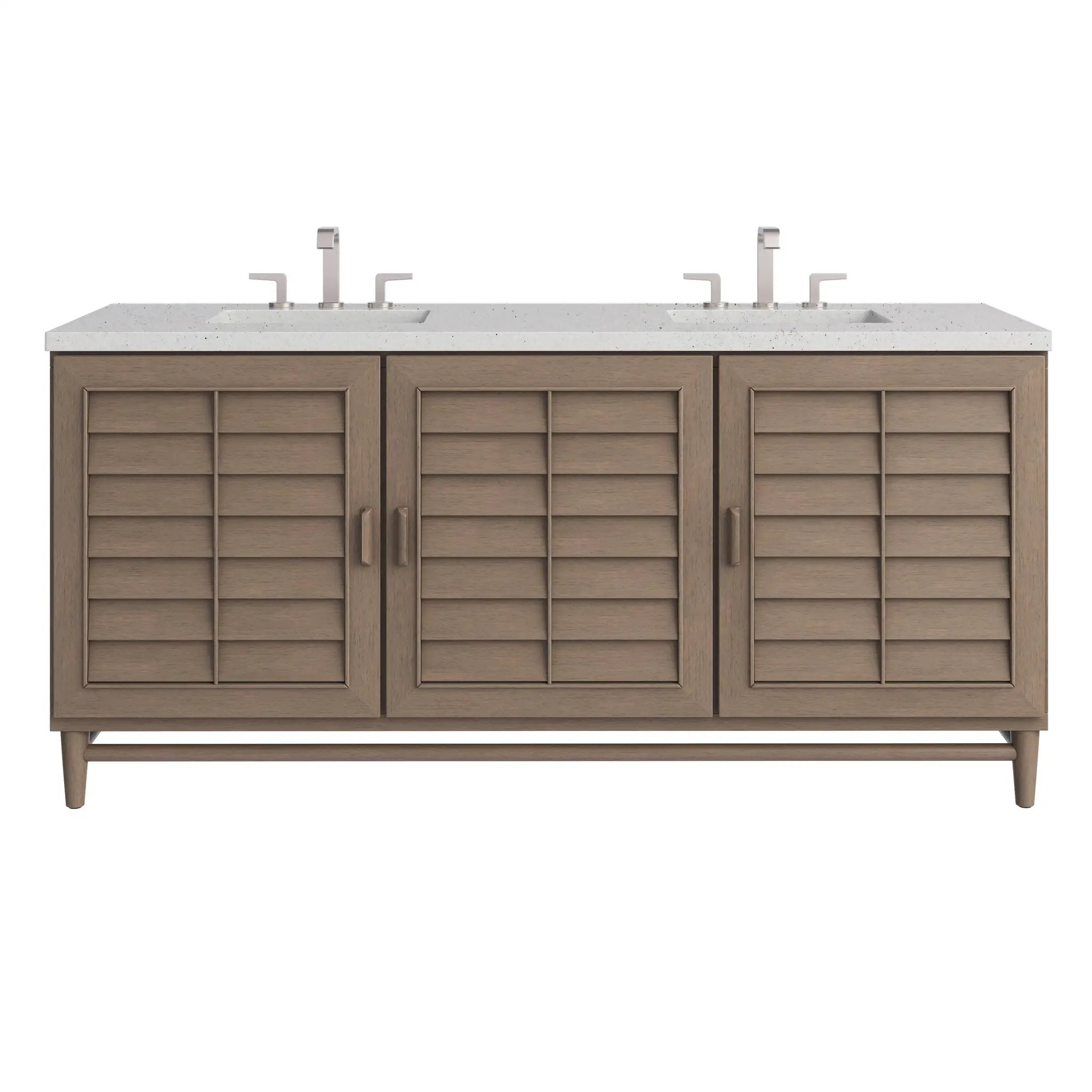 James Martin Portland 72" Double Vanity Set - Whitewashed Walnut by James Martin Vanities