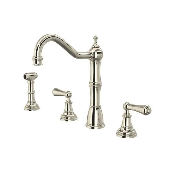 Rohl Edwardian Two Handle Kitchen Faucet with Side Spray by Rohl