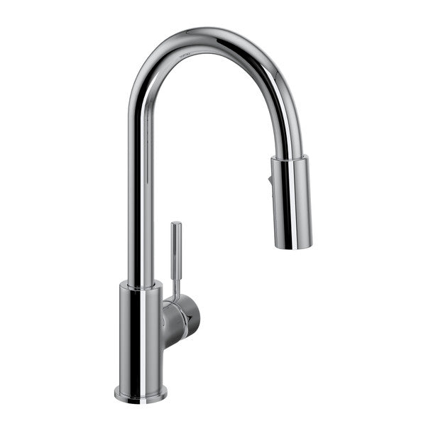 polished chrome kitchen faucet