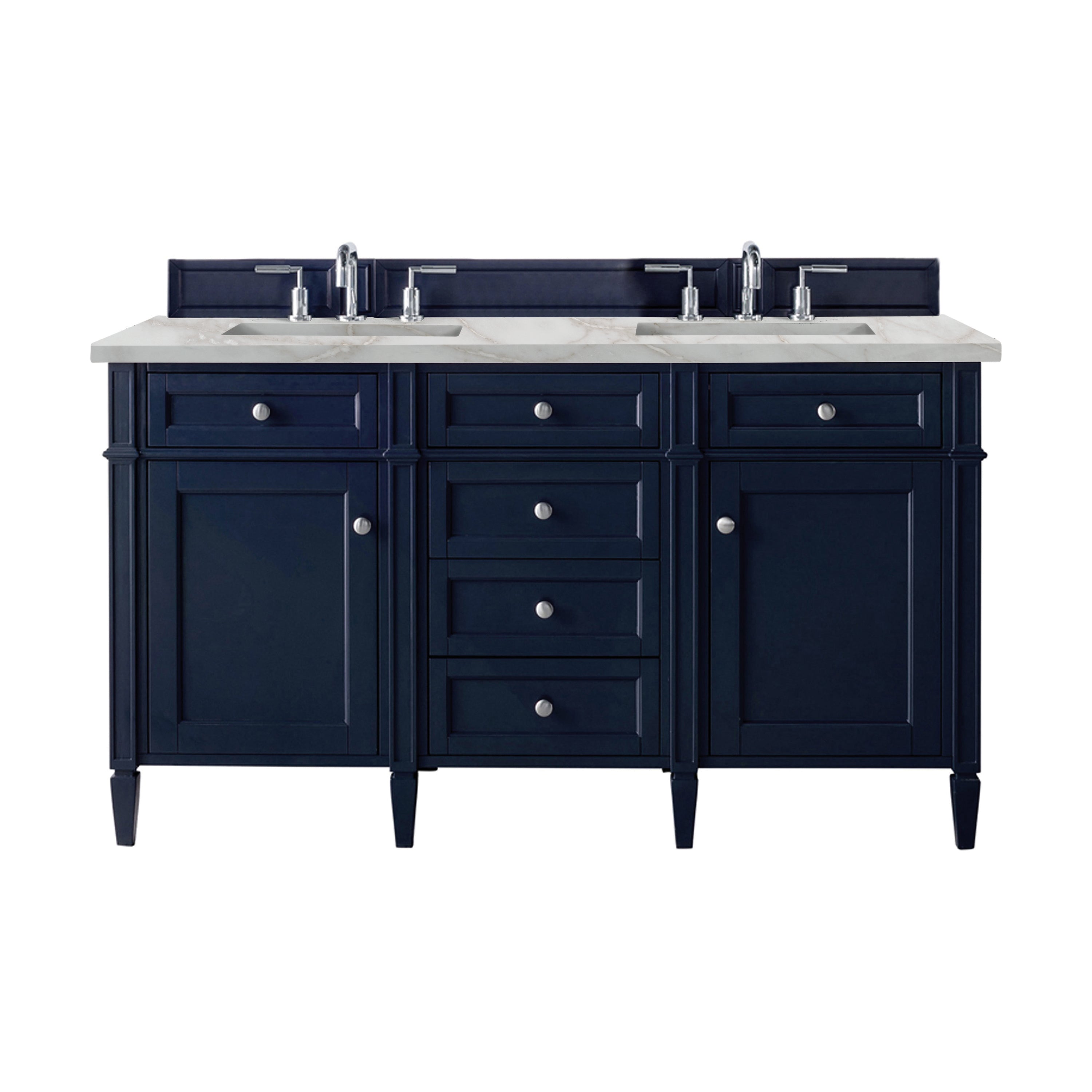 James Martin Brittany 60" Double Vanity Set - Victory Blue by James Martin Vanities