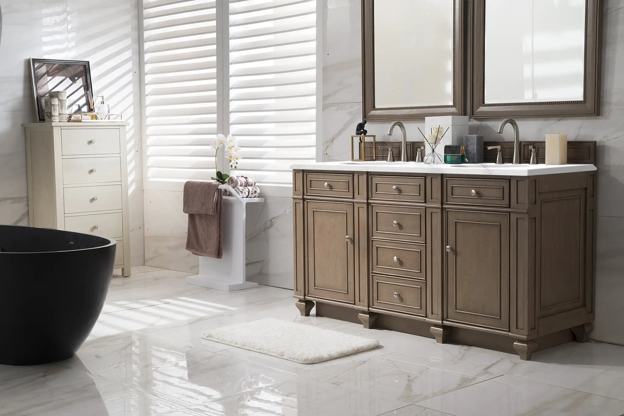 whitewashed walnut vanity