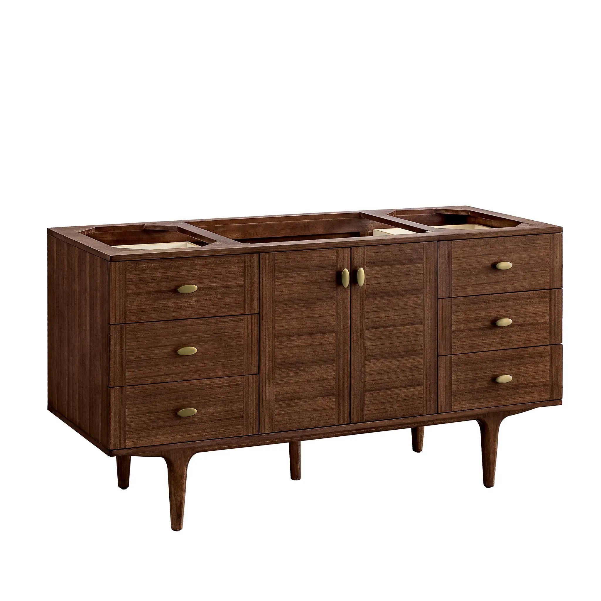 mid-century walnut vanity