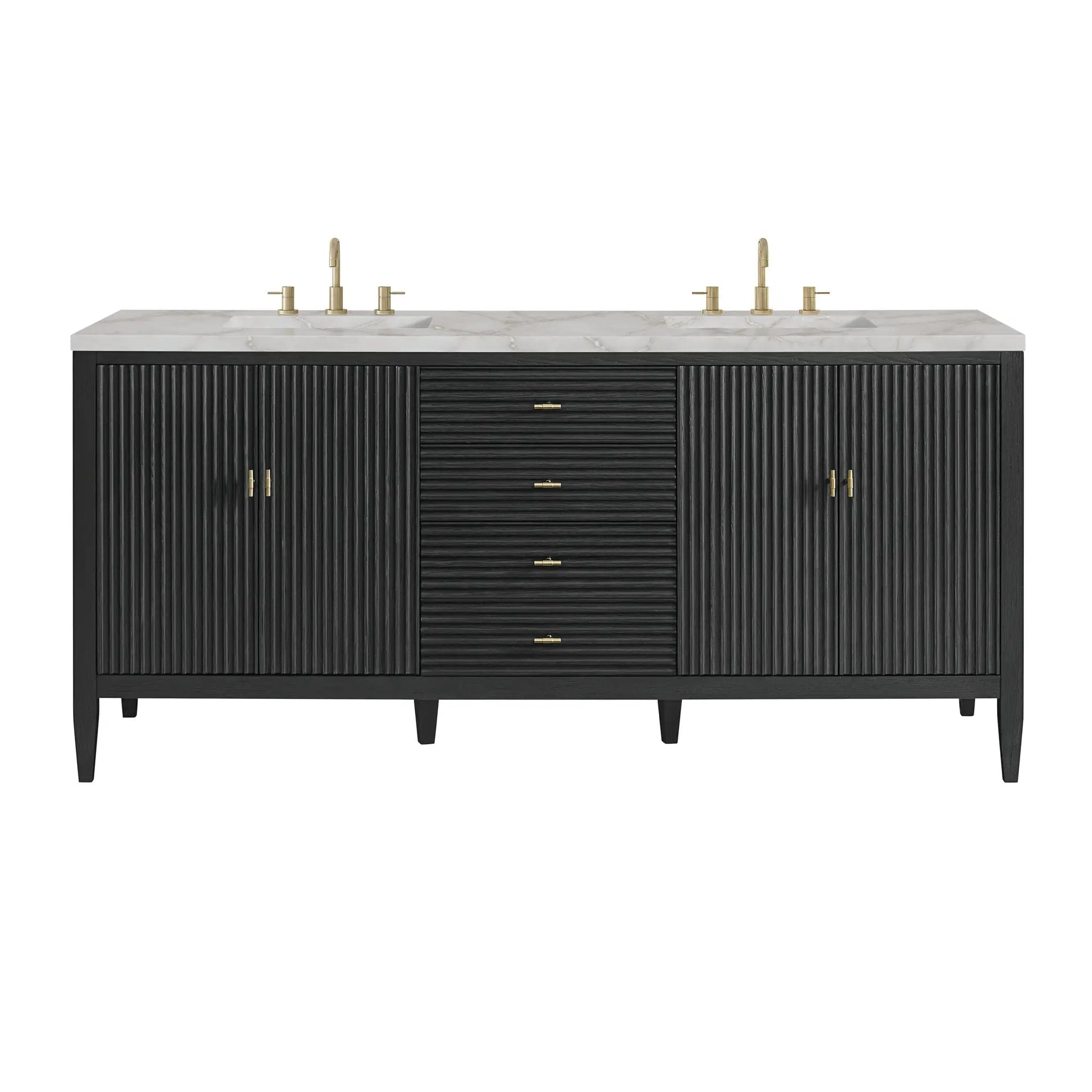 James Martin Myrrin 72" Vanity Set - Carbon Oak by James Martin Vanities