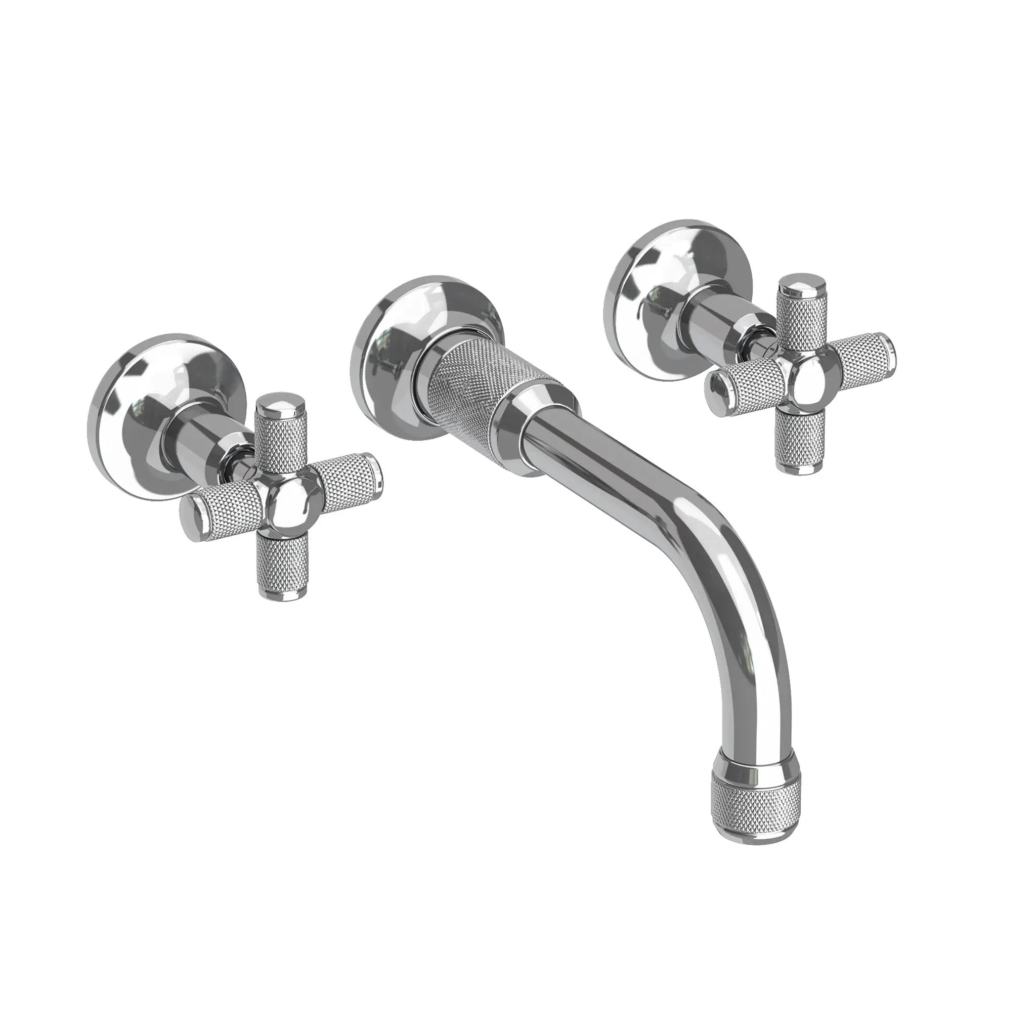 polished chrome lavatory faucet