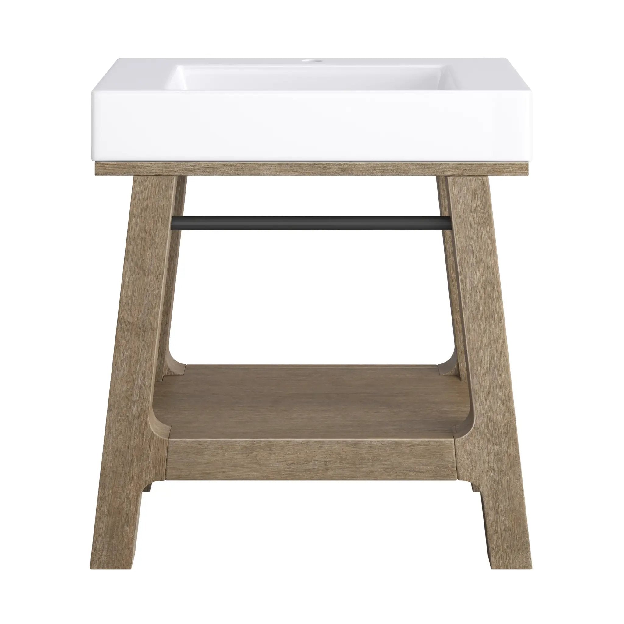James Martin Auburn 31.5" Single Sink Console - Weathered Timber by James Martin Vanities