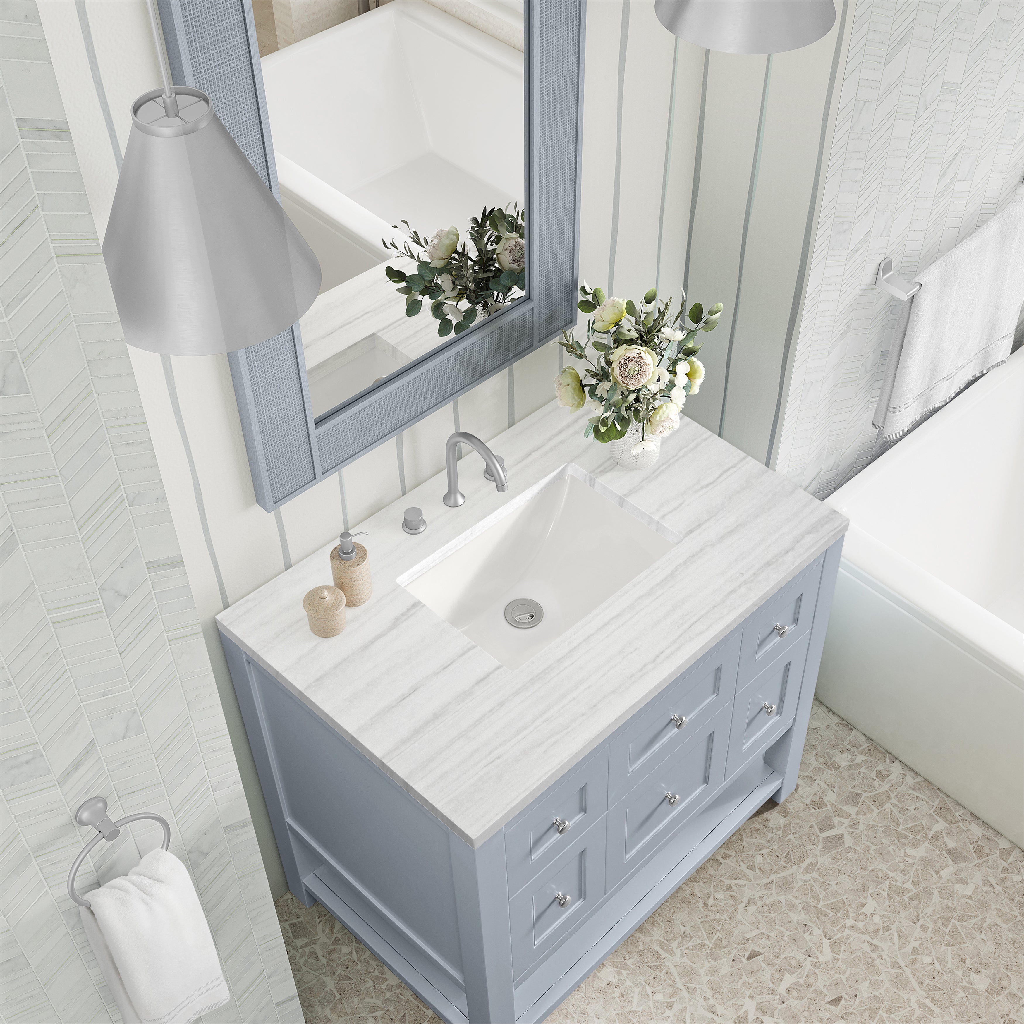 arctic fall solid surface top vanity