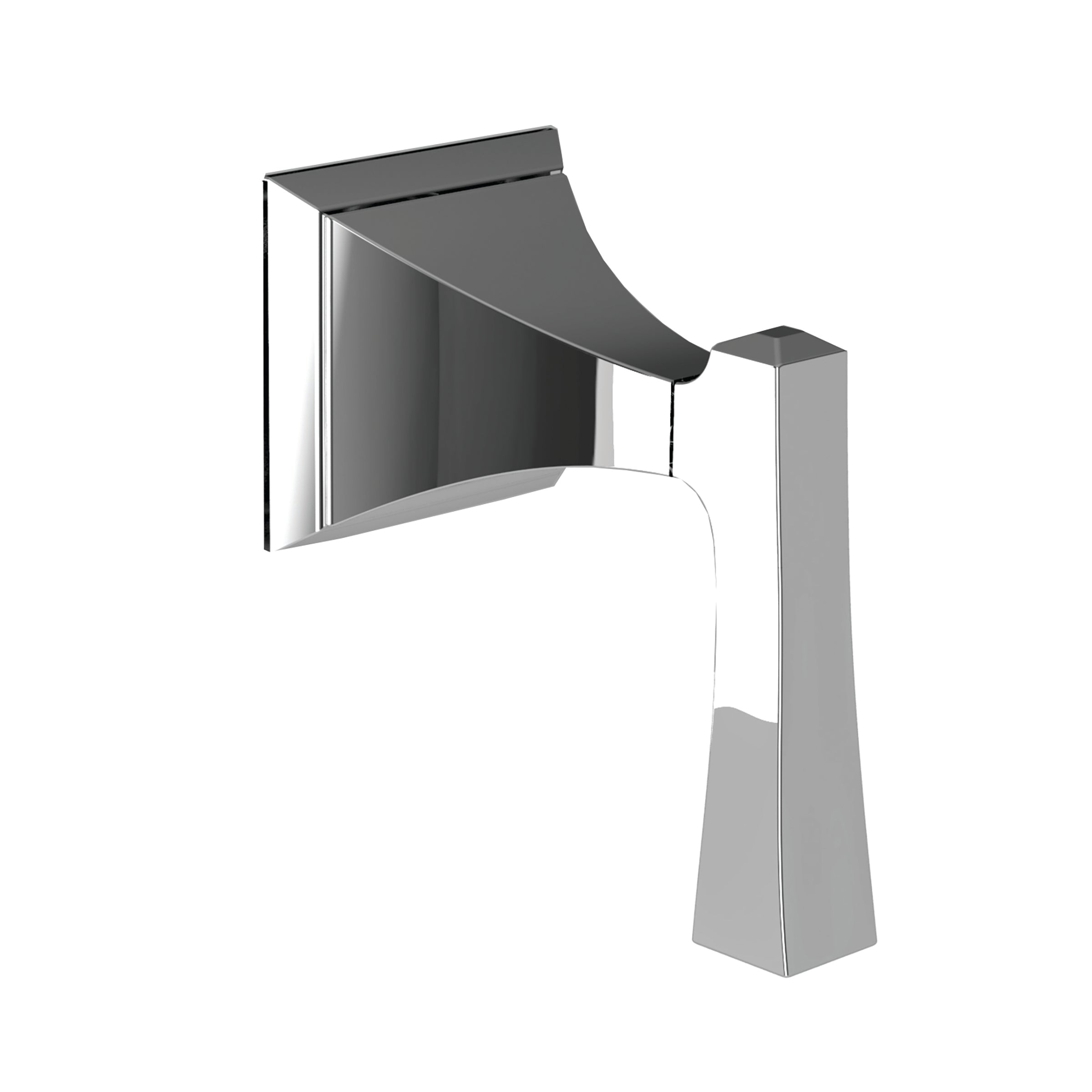 polished chrome control handle