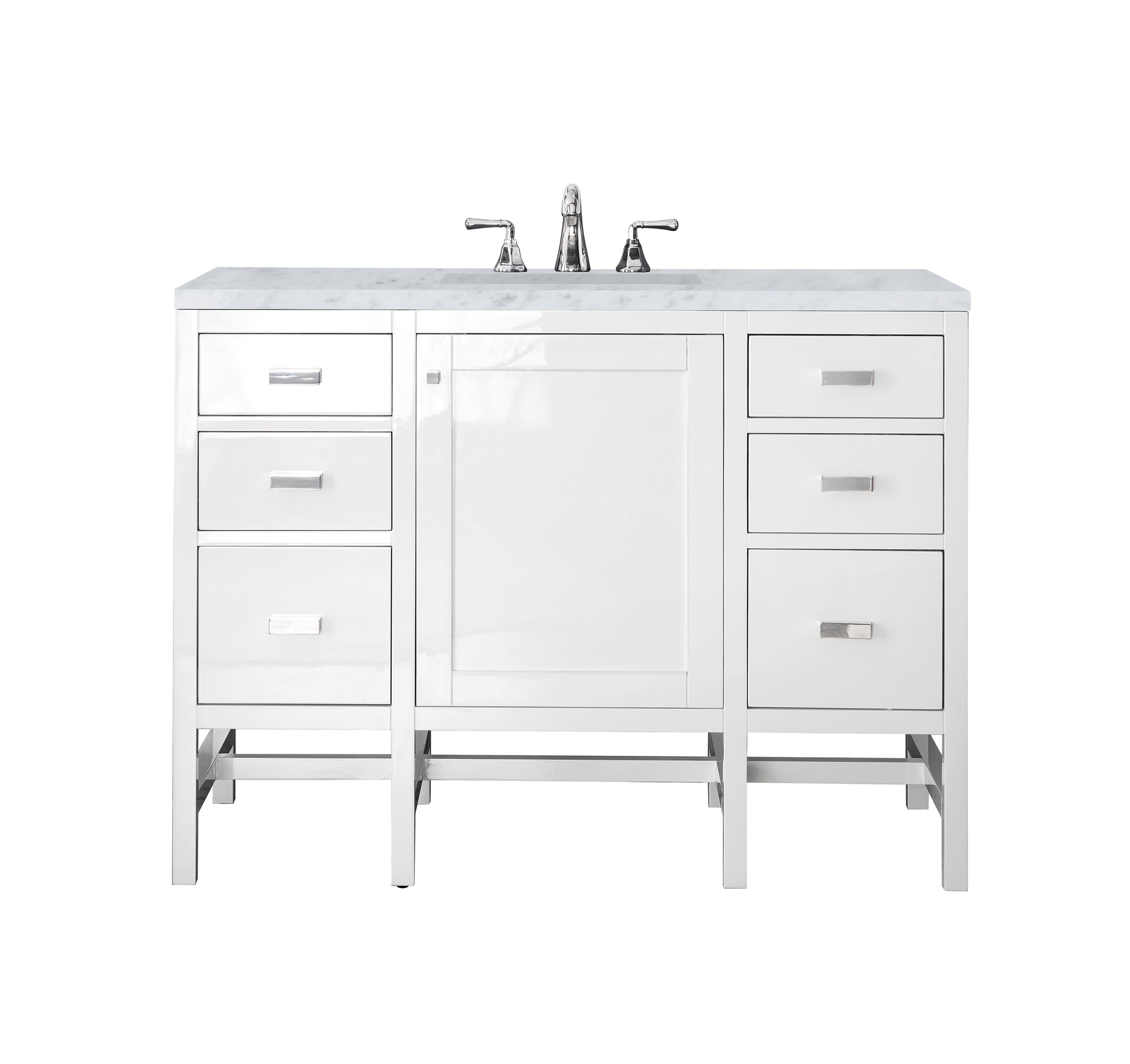 James Martin Vanities Addison 48" Single Vanity - Glossy White