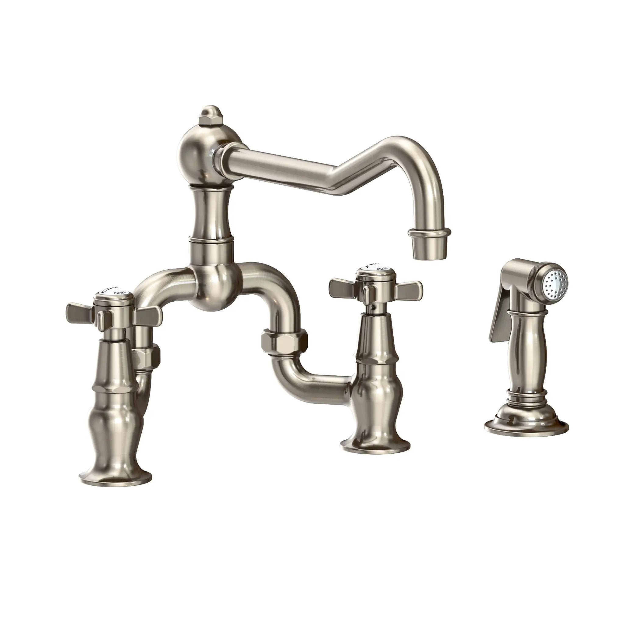 Newport Brass Fairfield Kitchen Bridge Faucet with Side Spray by Newport Brass