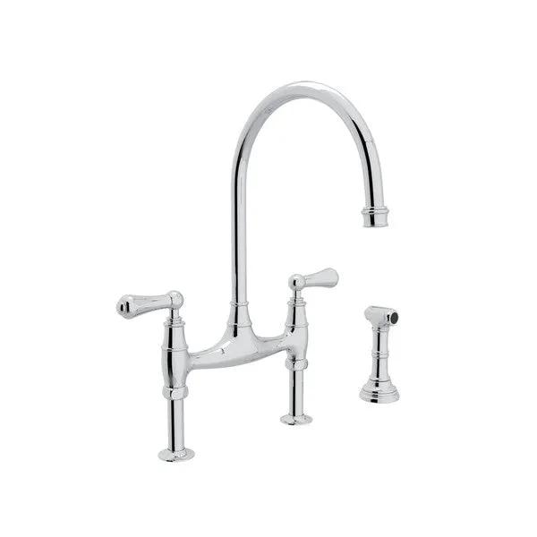 polished chrome kitchen faucet