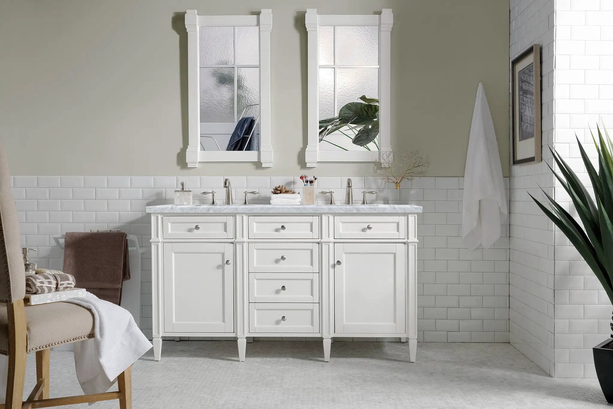 bright white vanity