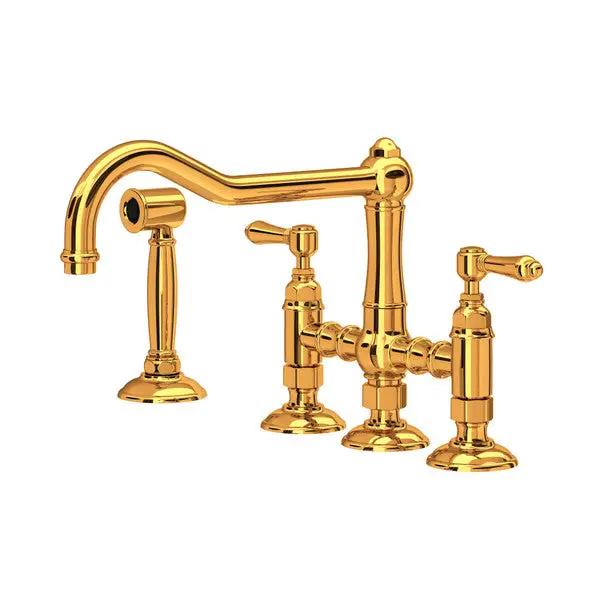Rohl Acqui Bridge Kitchen Faucet with Side Spray by Rohl