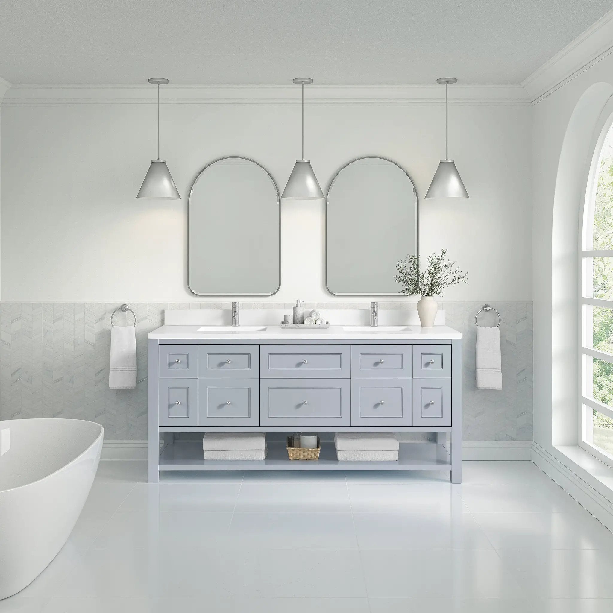 serenity blue vanity