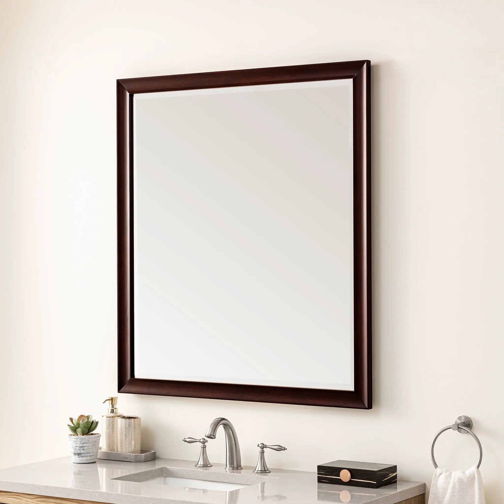 burnished mahogany mirror