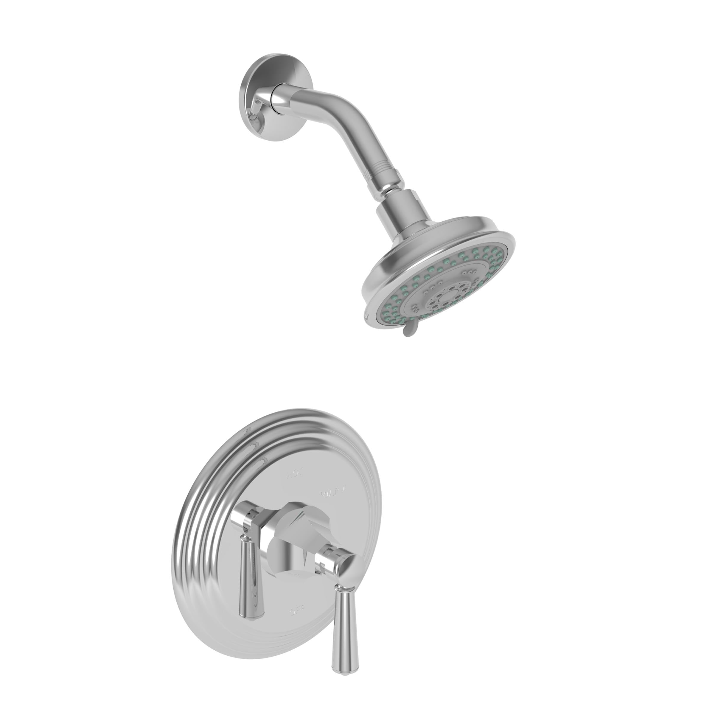 polished chrome shower trim