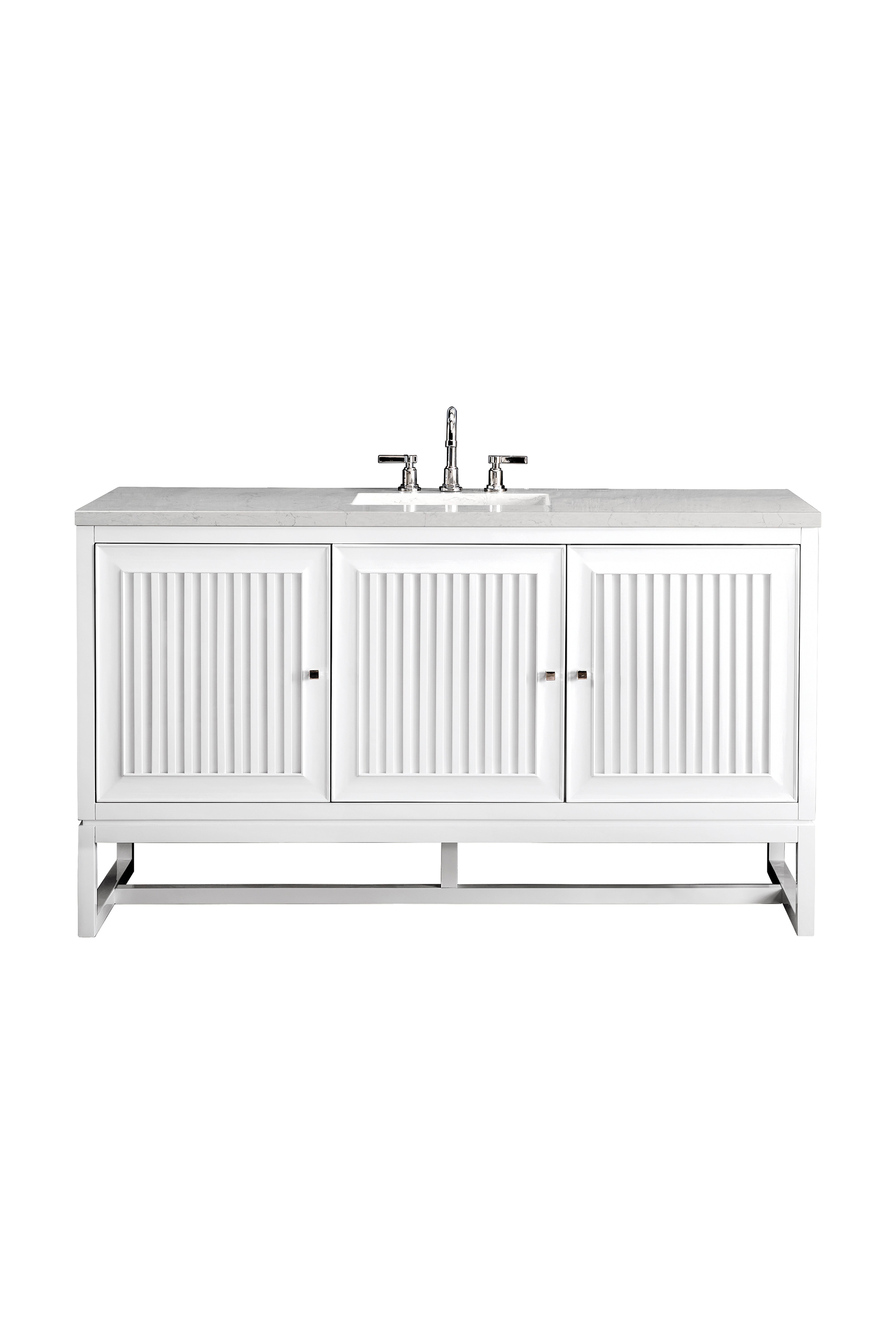 James Martin Vanities Athens 60" Single Vanity - Glossy White