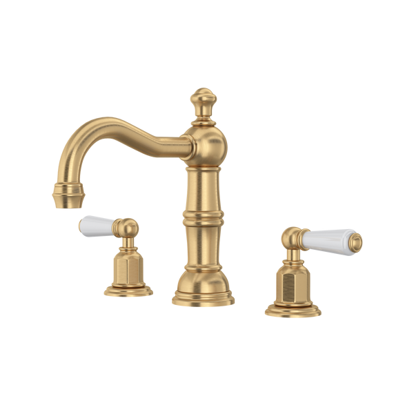 Rohl Perrin & Rowe Edwardian Widespread Lavatory Faucet with Column Spout by Rohl