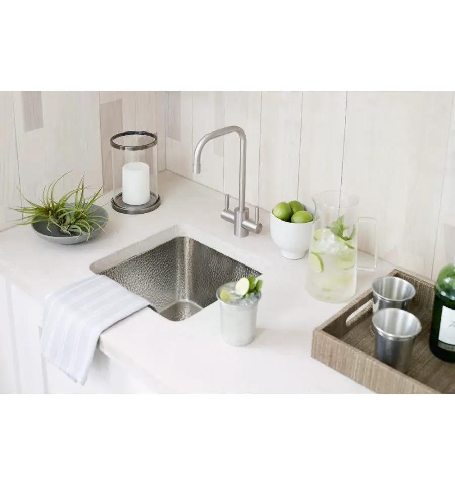 nickel hammered sink