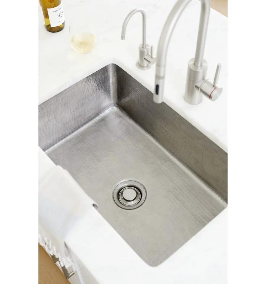 antique copper hammered sink