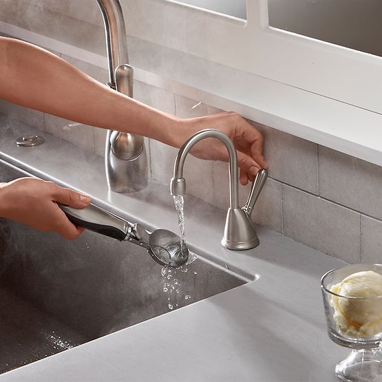 chrome hot water dispenser