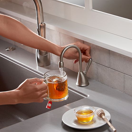 chrome hot water dispenser