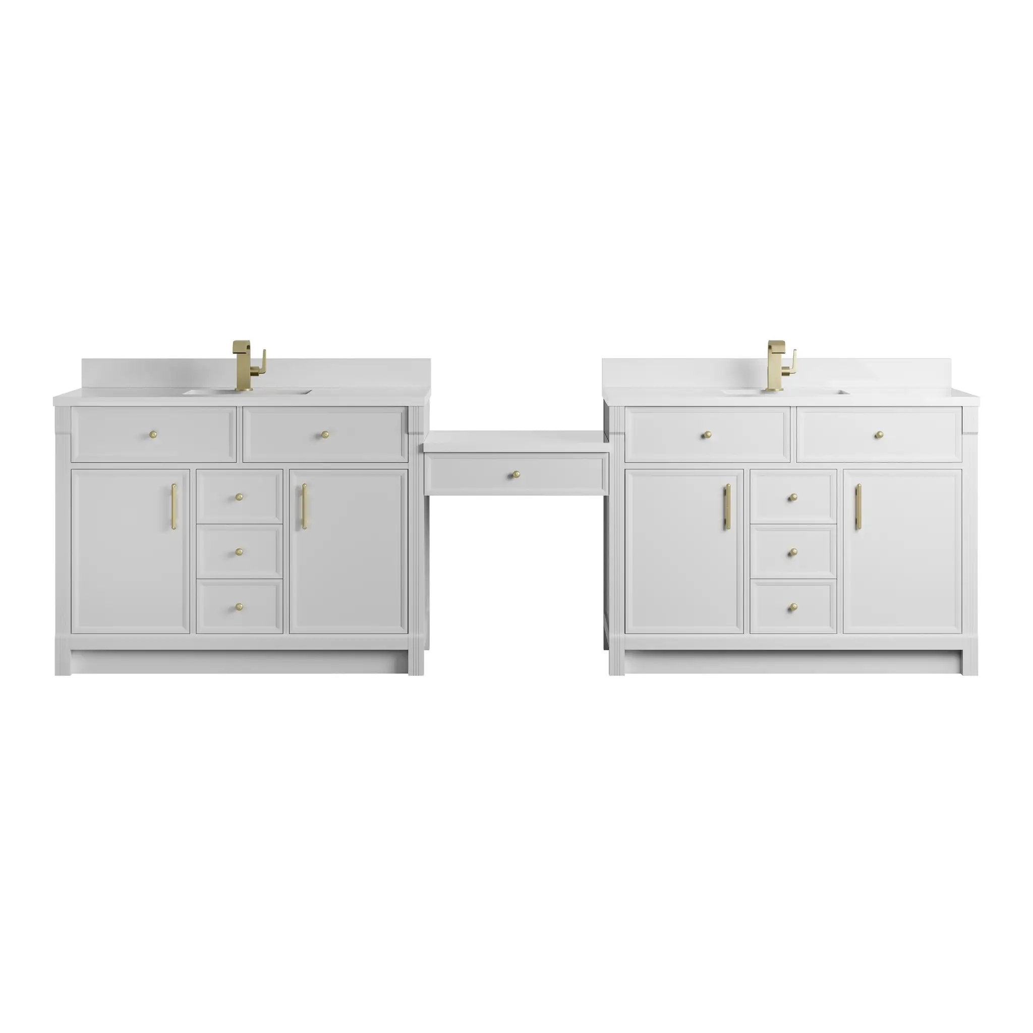 bright white vanity